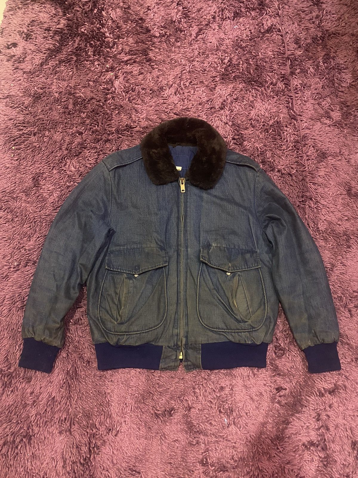 Edwin × Vintage Vintage Edwin Denim Quilted Winter Jacket Size US M / EU 48-50 / 2 - 3 Thumbnail