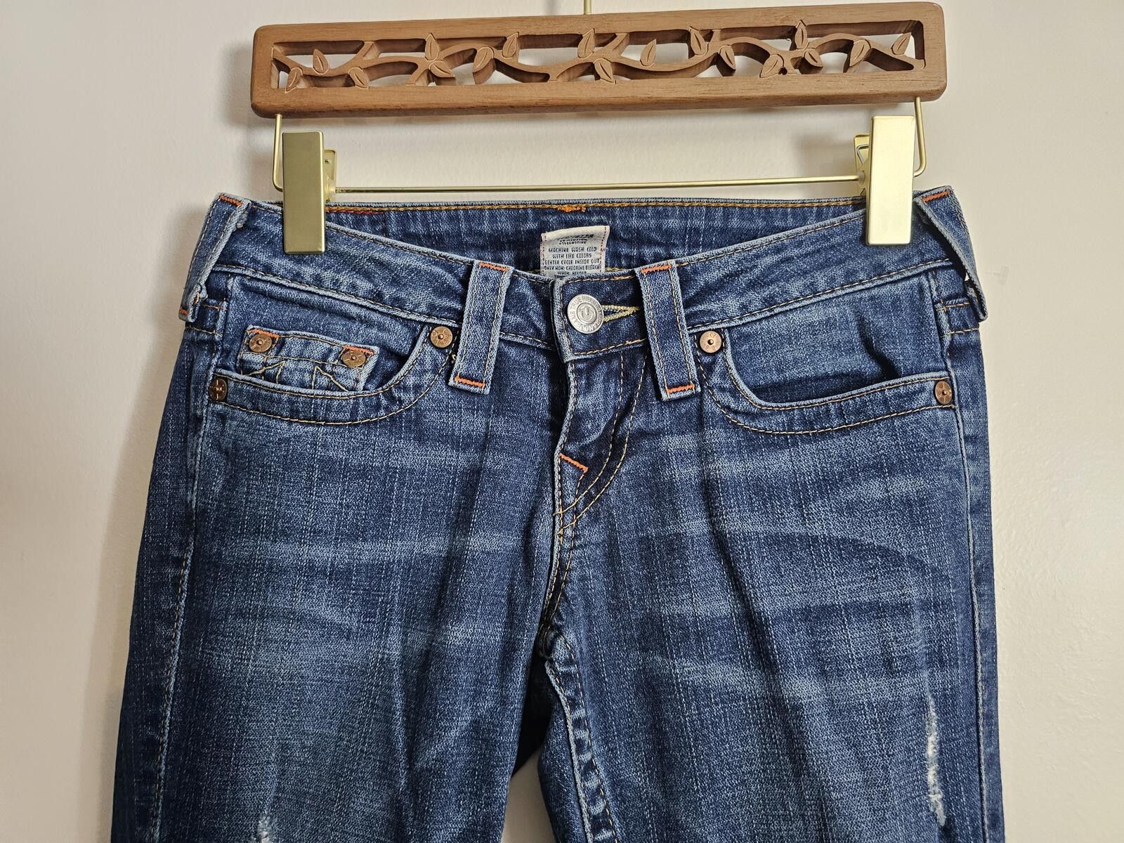 True Religion True Religion Jeans Womens Size 26 Skinny Distressed Denim Size 26" / US 2 / IT 38 - 1 Thumbnail
