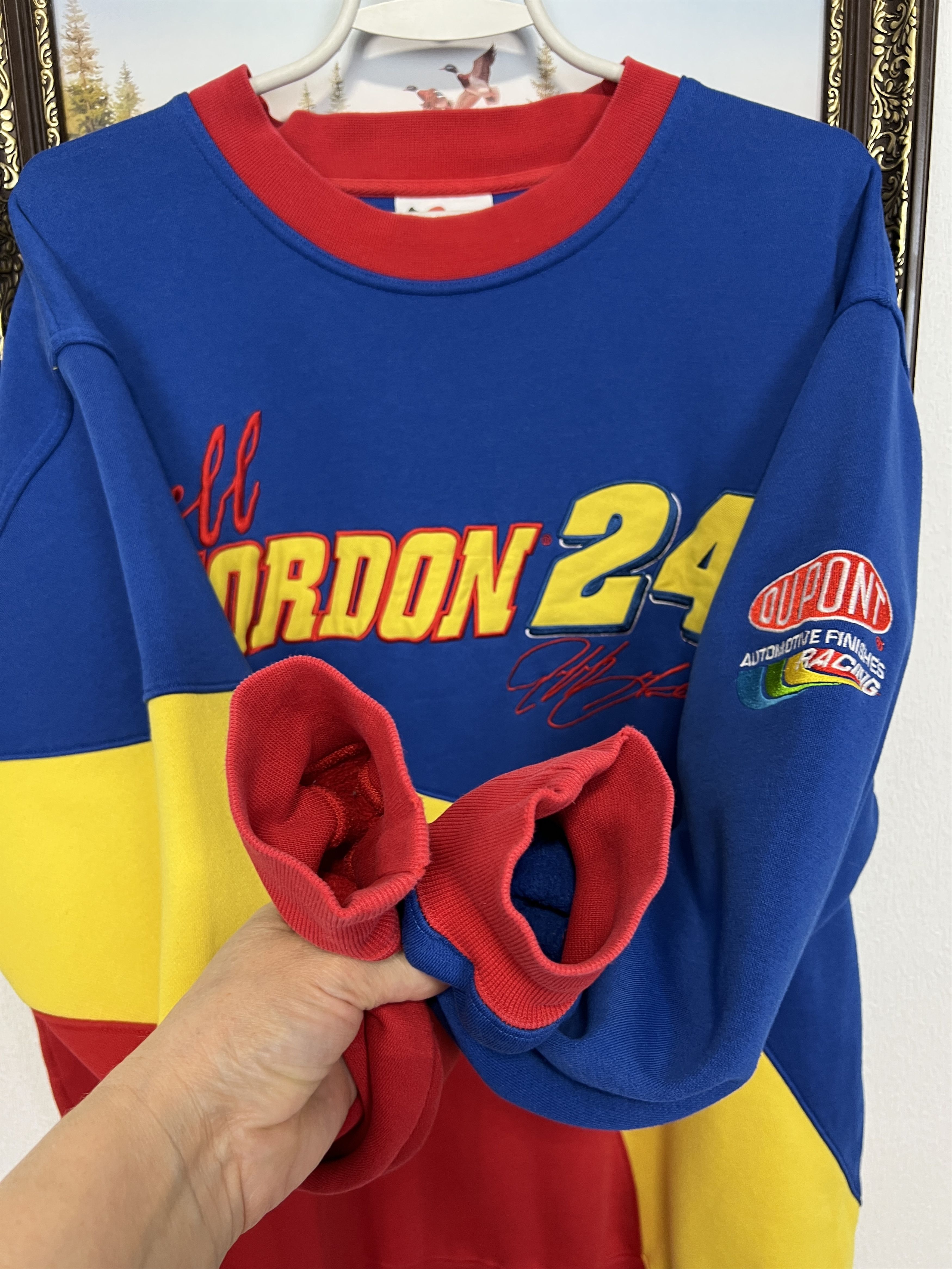 Vintage Jeff Gordon DuPont Rainbow Crewneck Sweatshirt Racing Rare Size US L / EU 52-54 / 3 - 7 Thumbnail
