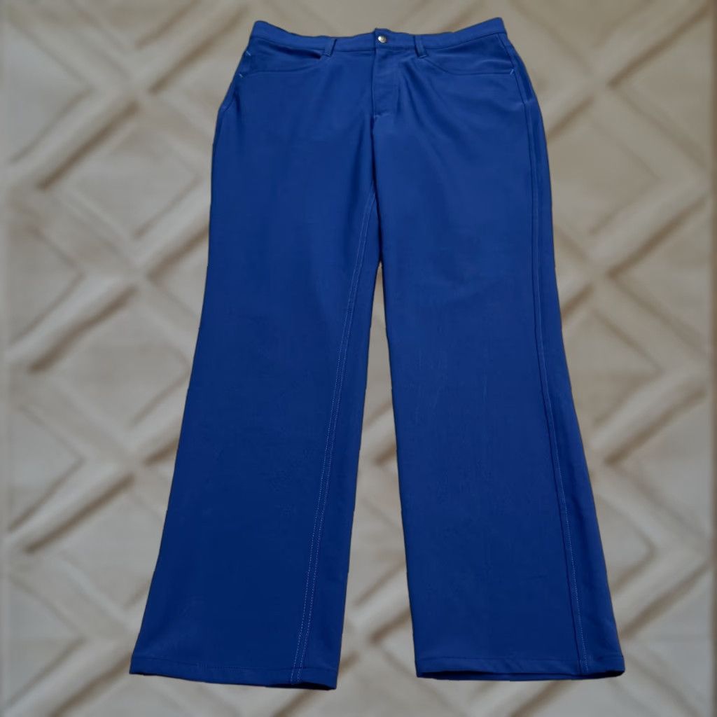 Footjoy FootJoy Athletic Fit Golf Pants Women 32 Blue Straight Leg High Rise 34x29.5 Size 24" / US 00 / IT 34 - 1 Thumbnail
