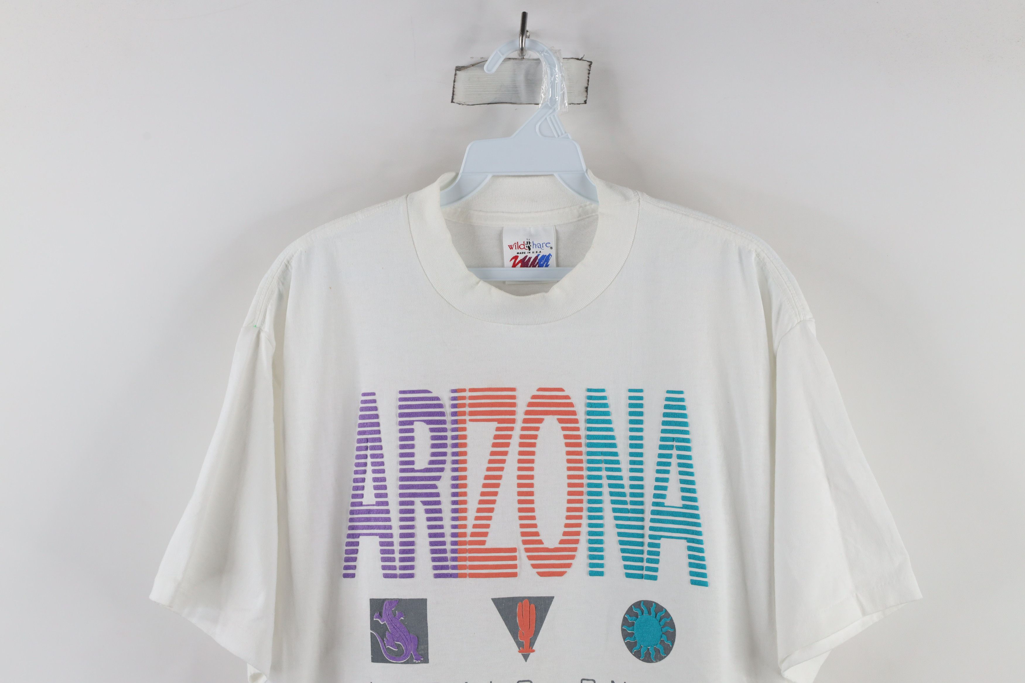 Vintage Vintage 90s Streetwear Arizona Locals Only T-Shirt White USA Size XL / US 12-14 / IT 48-50 - 2 Thumbnail