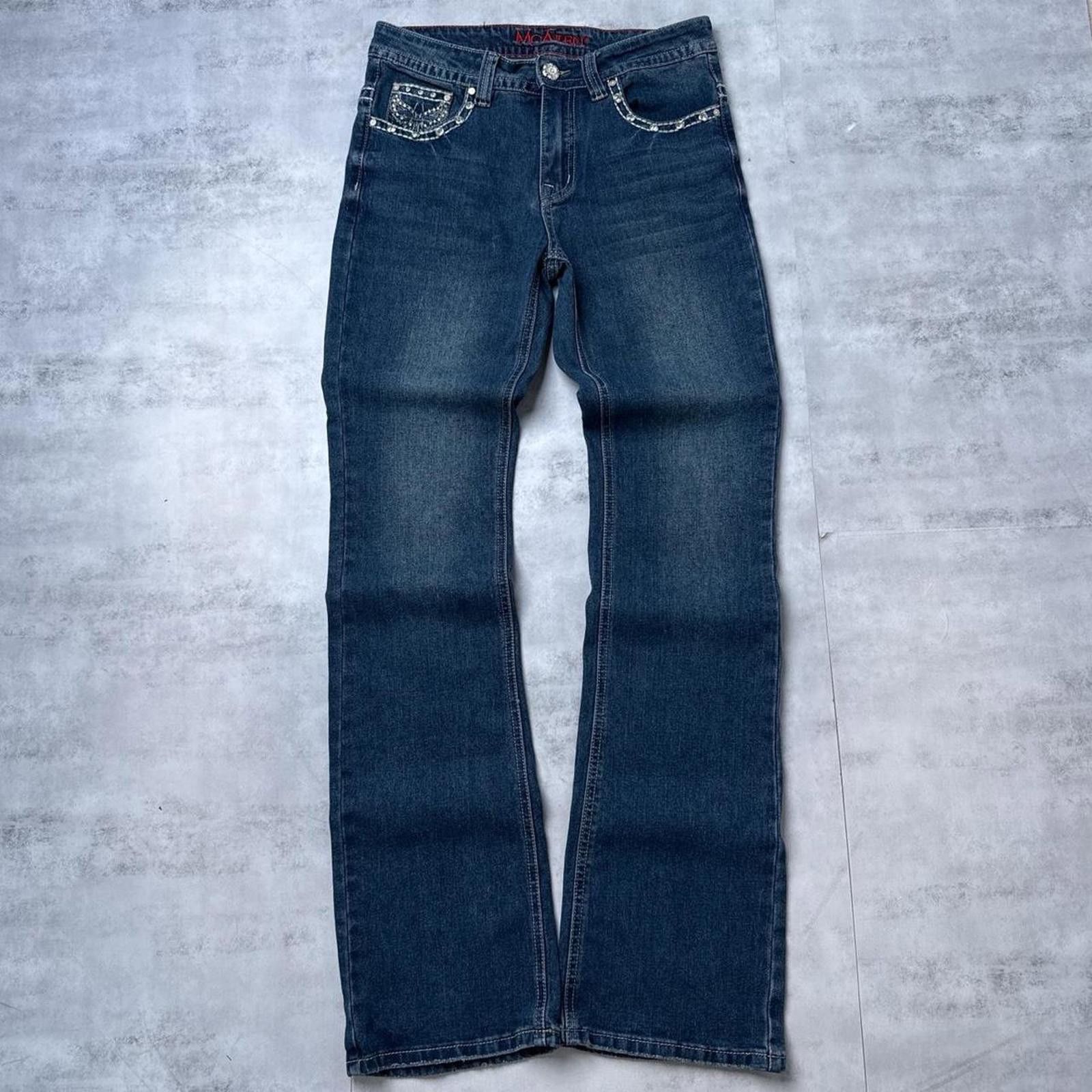 Other Y2K McAllen Blue Bootcut Flared Denim 00s Jeans Size 28" / US 6 / IT 42 - 2 Thumbnail