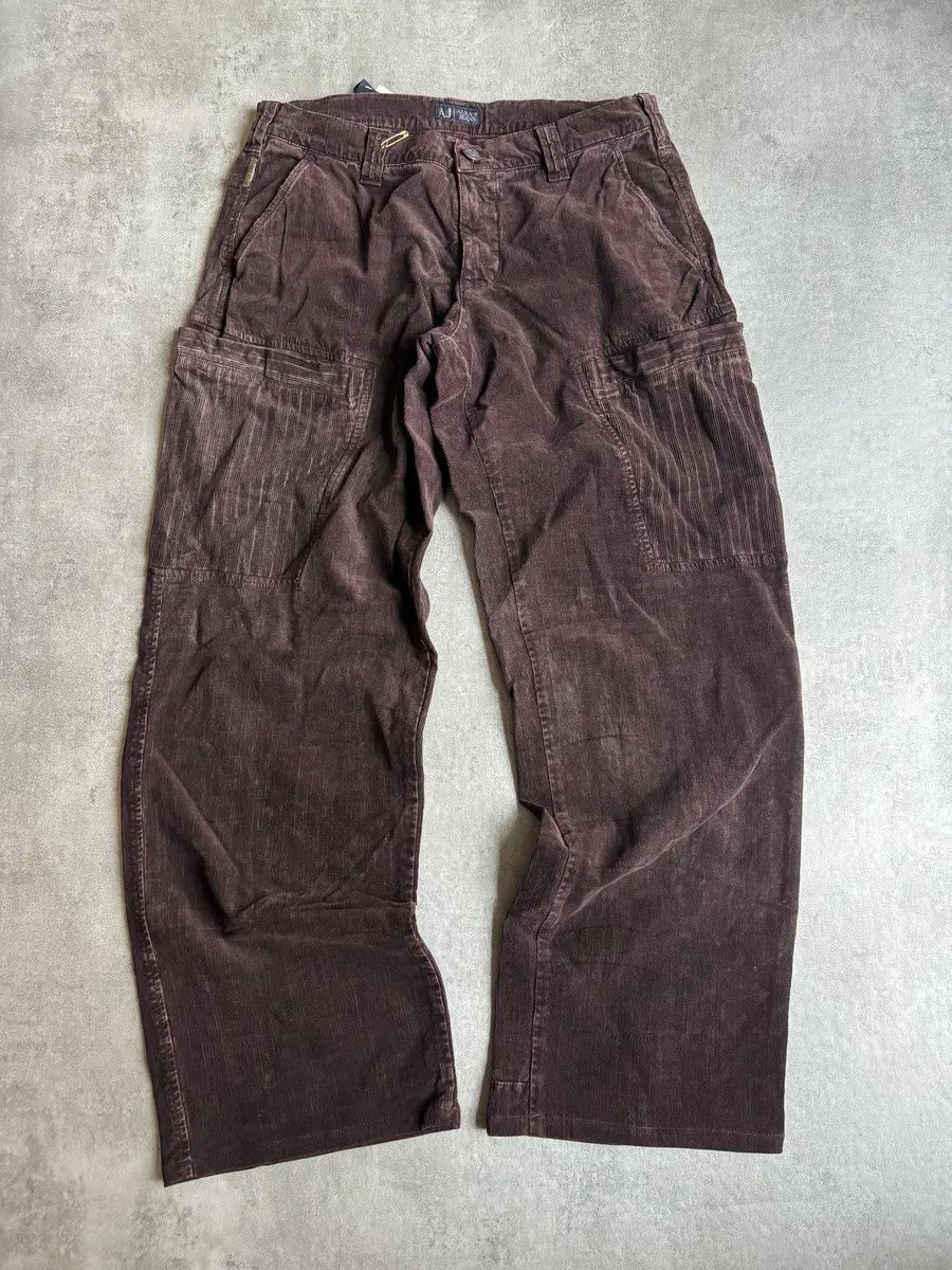 Armani × Vintage AW2018 Armani Brown Cargo Elevation Cozy Relaxed Pants Size US 33 - 6 Thumbnail