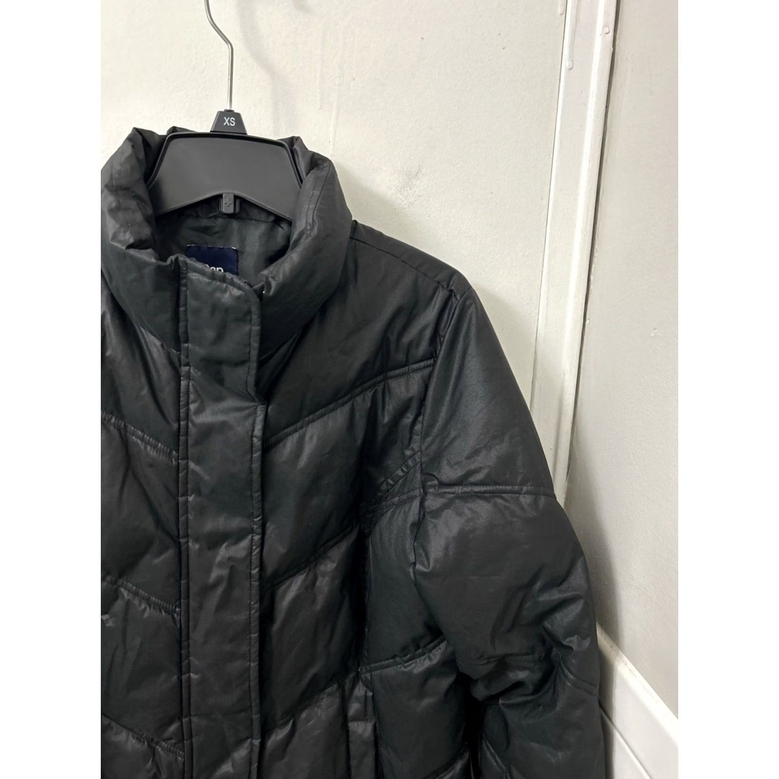 Gap Gap Puffer Jacket Womens M Black Full Zip Quilted L/S Pockets Zipper Winter Fall Casual Travel Men? No Size M / US 6-8 / IT 42-44 - 4 Thumbnail