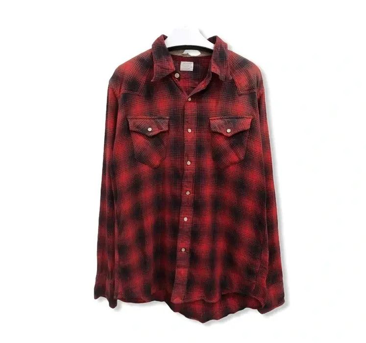 Japanese Brand Japanese Brand Back Number Western Flannel Shirt 👕 Size US L / EU 52-54 / 3 - 1 Thumbnail