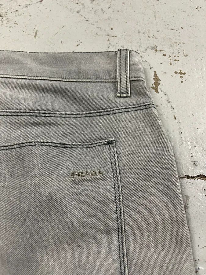 Prada AW2008 Prada Grey Denim Tapered Fit Jeans Size US 33 - 10 Thumbnail