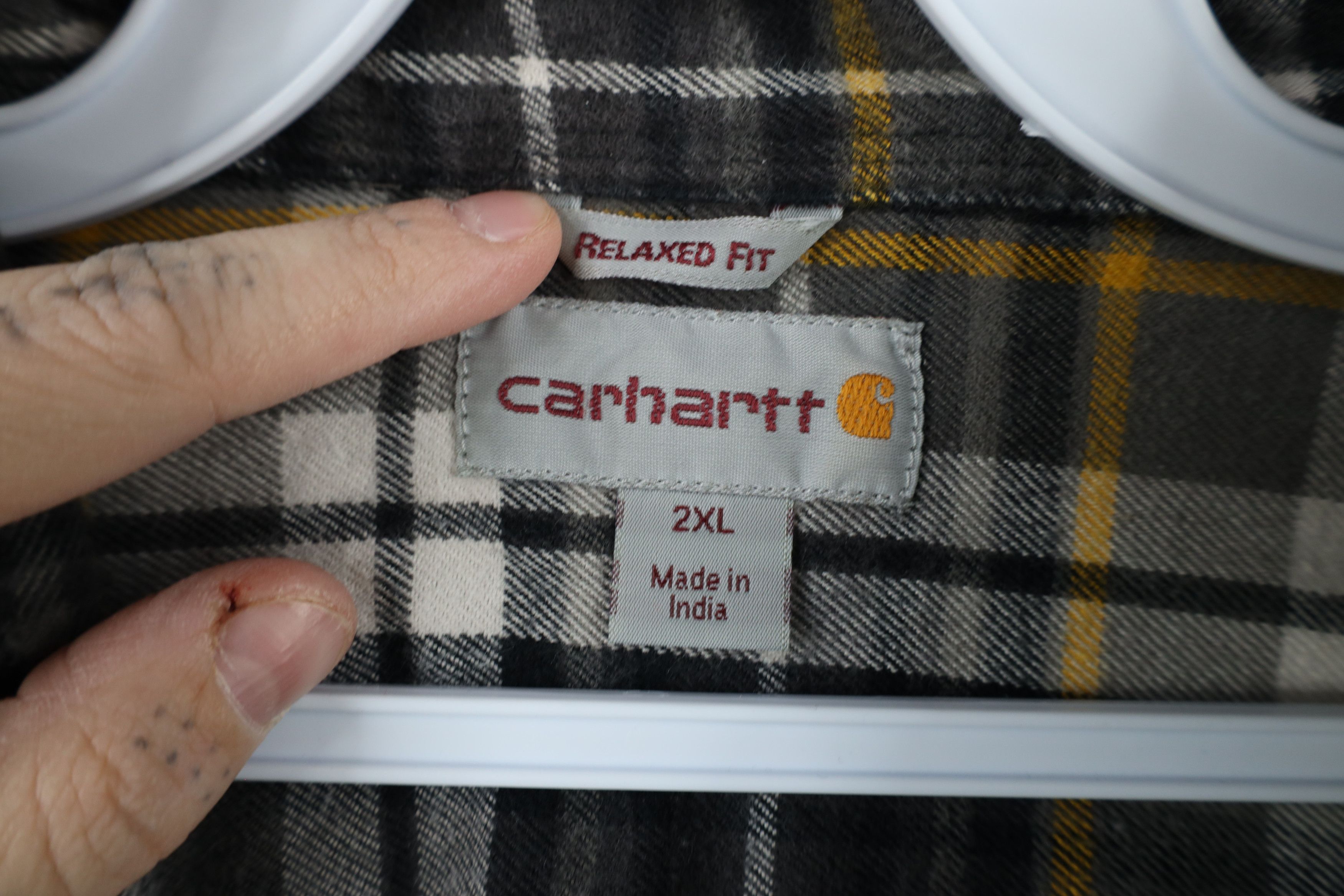 Carhartt × Vintage Vintage Carhartt Fit Flannel Collared Button Down Shirt Size US XXL / EU 58 / 5 - 8 Thumbnail