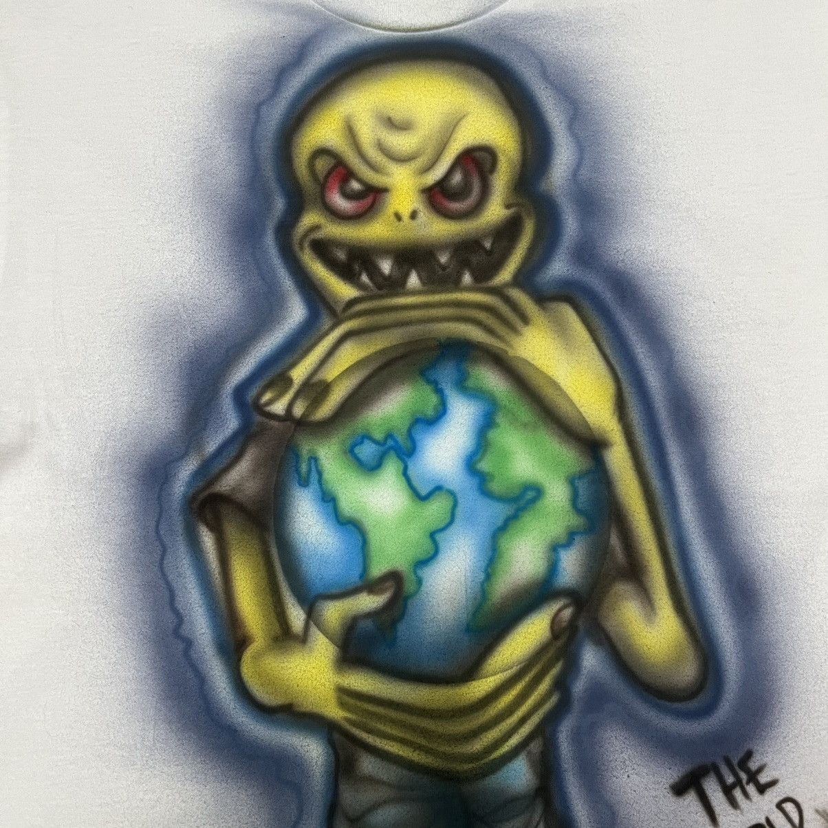 Vintage Custom Tshirt The World is Mine Fubu Hiphop Baggy Jnco Size US L / EU 52-54 / 3 - 3 Thumbnail