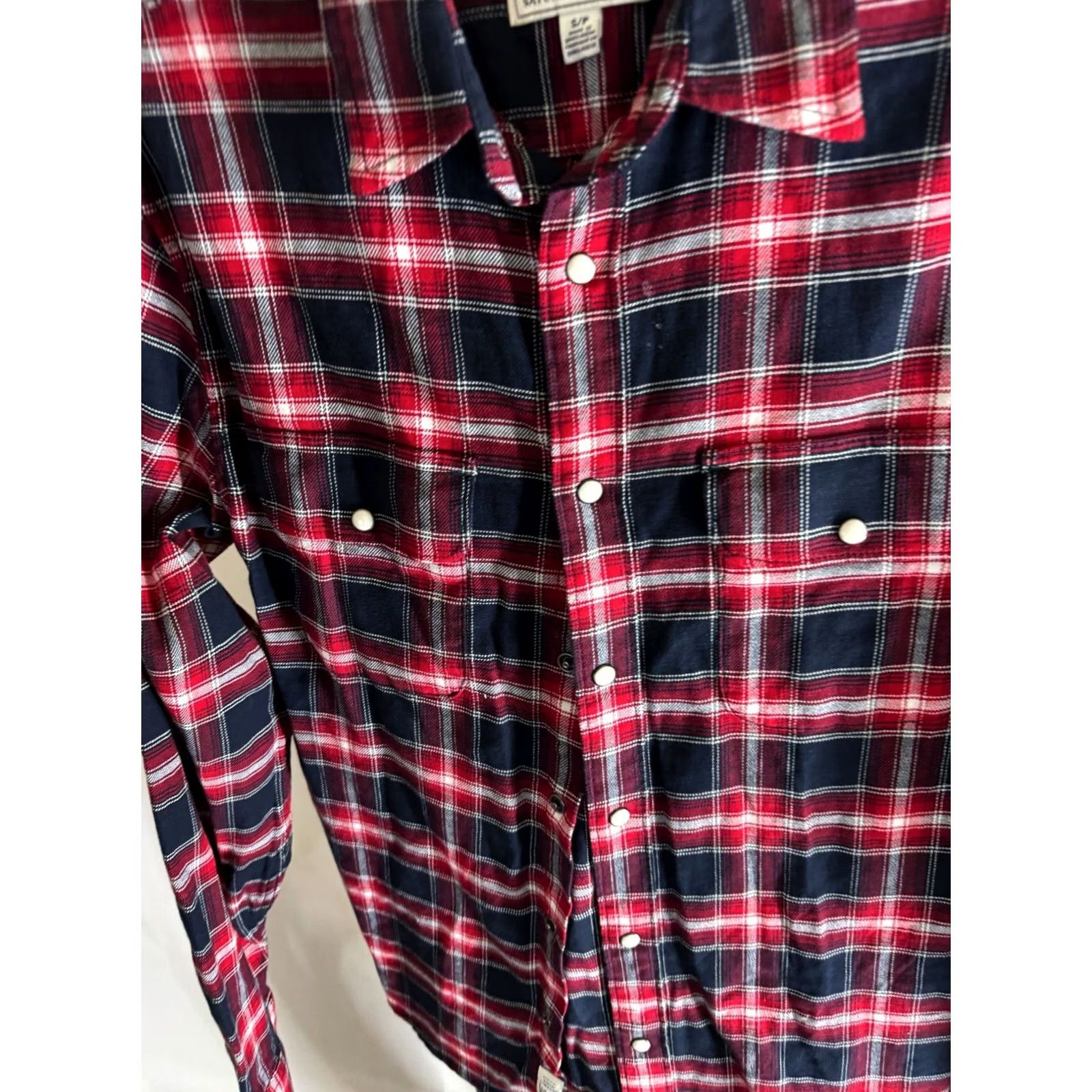 Lucky Brand Lucky Brand Red Plaid Flanel Button-Up Shirt Long Sleeve Small S Men XS? Size US S / EU 44-46 / 1 - 5 Thumbnail