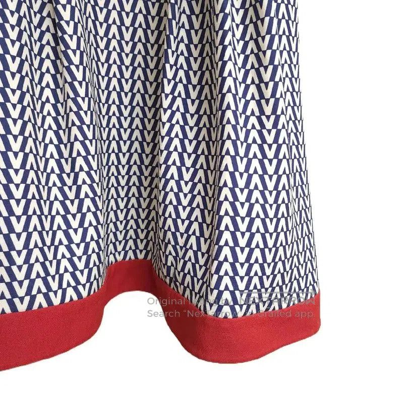 Valentino Valentino Spring Autumn Long Dress in Navy Blue . Size XL / US 12-14 / IT 48-50 - 6 Thumbnail