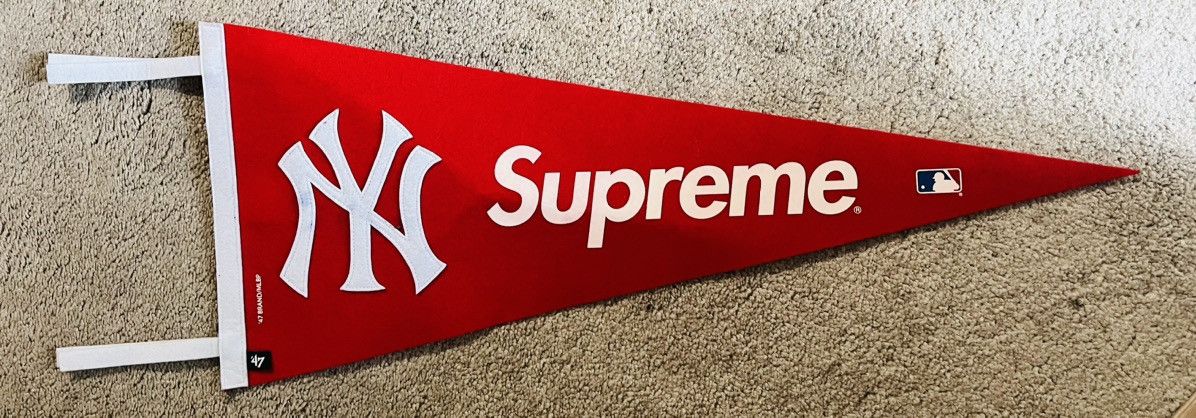 Supreme Supreme Yankees pennant 47 brand red | Grailed