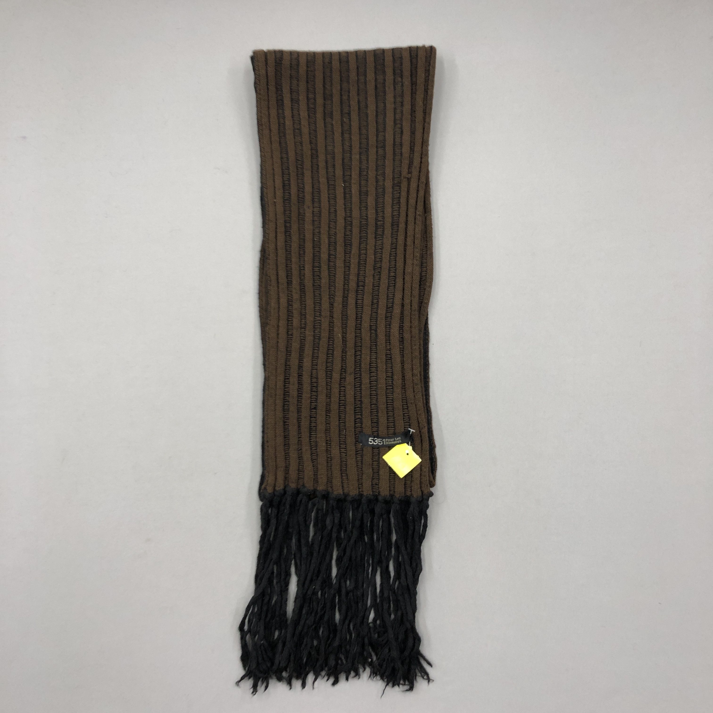5351 POUR LES HOMMES Vintage 5351 Homme Scarf Muffler Wool Cashmere Scarves Size ONE SIZE - 2 Thumbnail