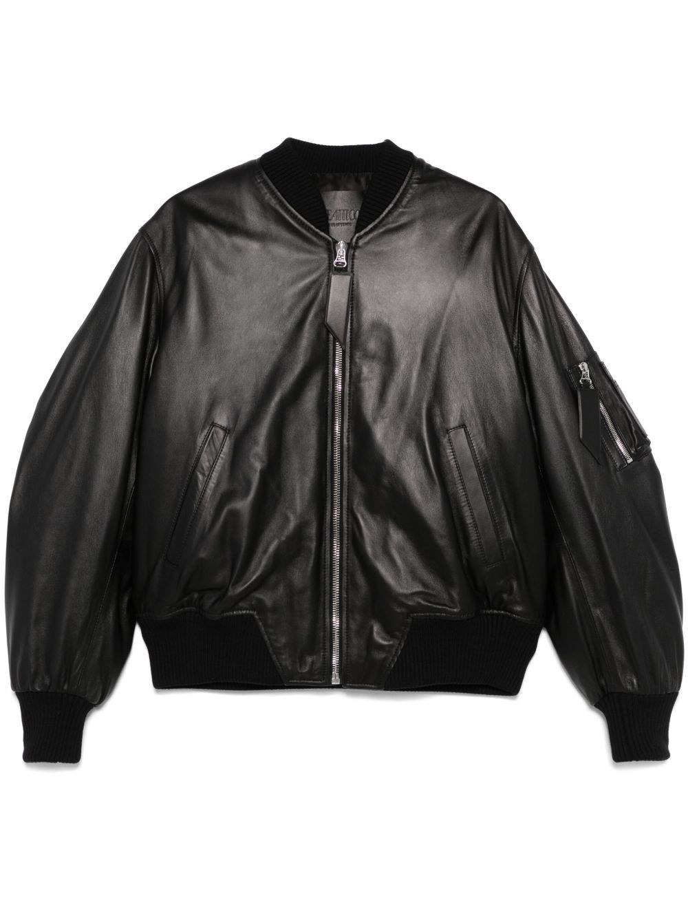 LEATHER BOMBER JACKET