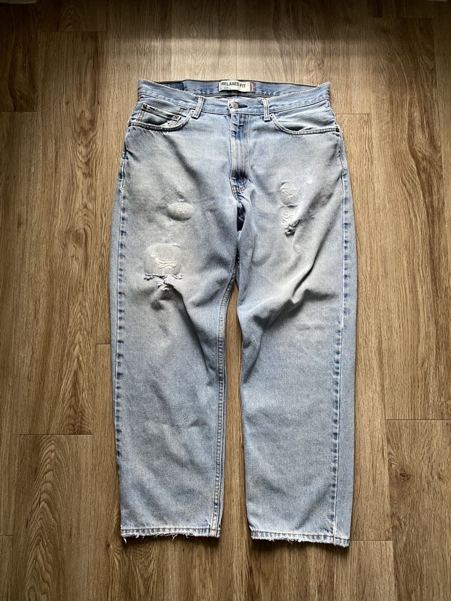 Levi's Vintage Y2K Levis 550 Distressed Denim Jeans Size US 34 / EU 50 - 1 Thumbnail