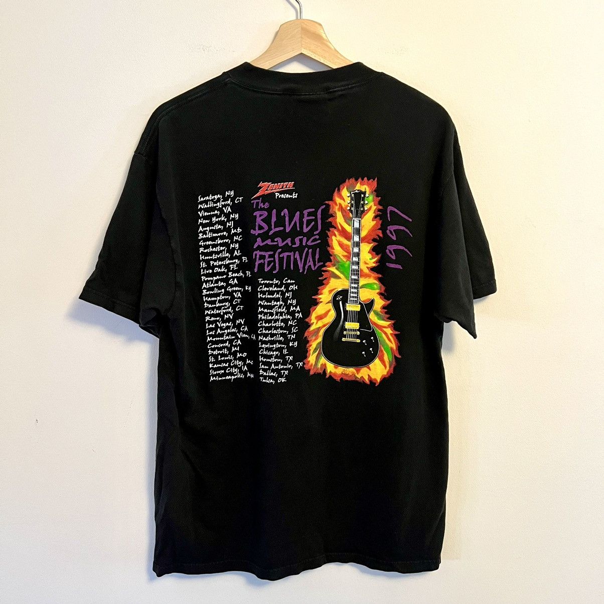 Tultex × Vintage VTG 1997 Zenith The Blues Music Festival Graphic Tee Size US L / EU 52-54 / 3 - 3 Thumbnail