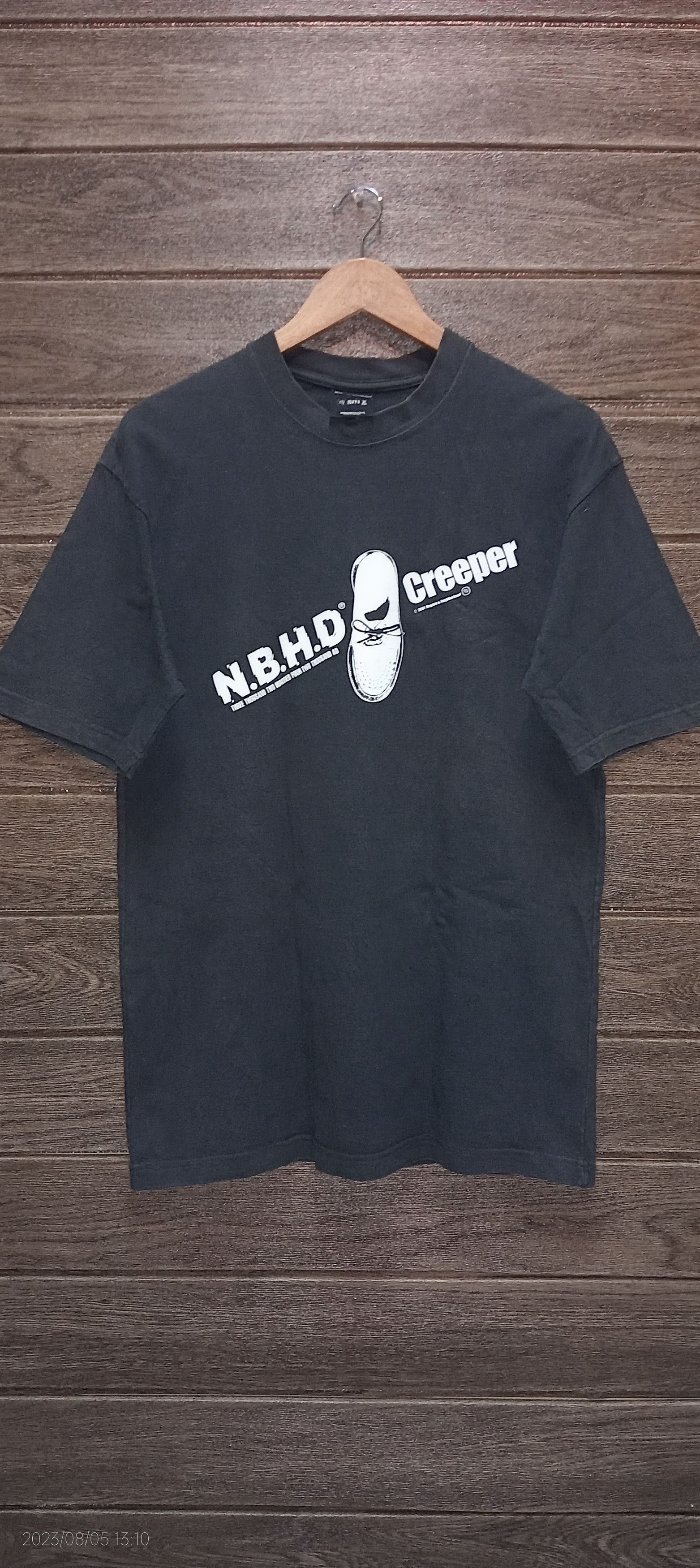 image of Vintage Neighborhood X George Cox Creeper Tee in Black, Men's (Size Large)