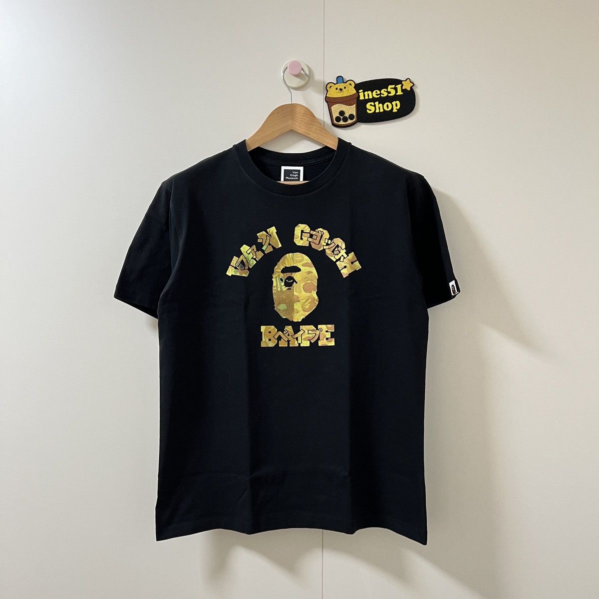 Bape Bape Van Gogh Camo college tee Size US L / EU 52-54 / 3 - 2 Thumbnail
