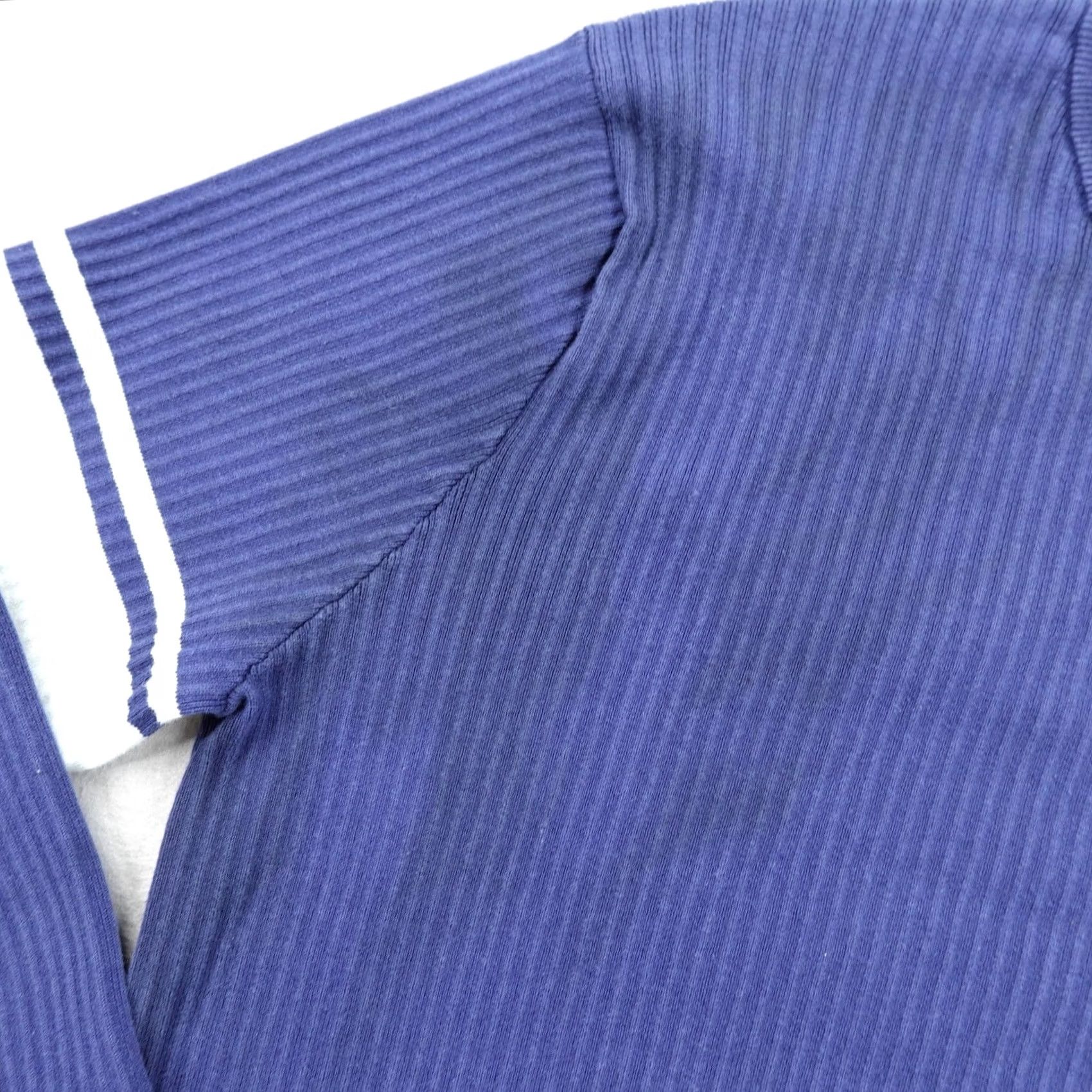 Lacoste Lacoste Sweater Mens XL Blue Ribbed Crew Neck Pullover Croc Logo Linen Blend Size US XL / EU 56 / 4 - 3 Thumbnail
