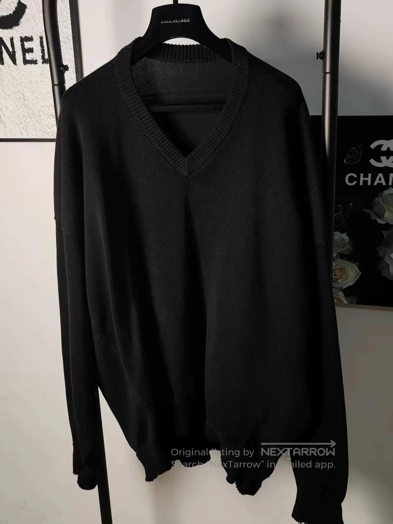 Balenciaga Balenciaga Distressed Black Sweater. Size US M / EU 48-50 / 2 - 1 Thumbnail