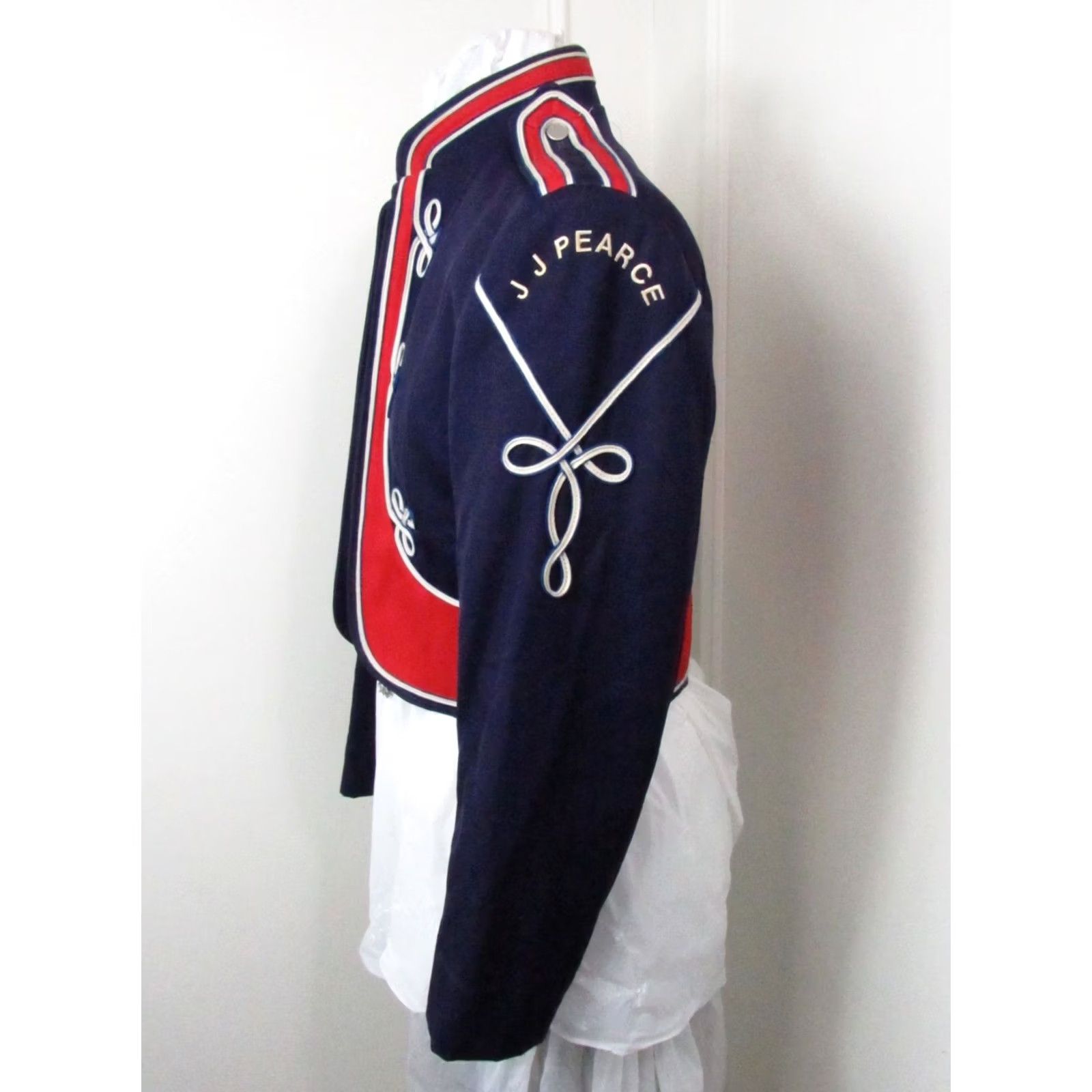 Vintage VINTAGE Stanbury 38R Navy Blue Marching Band Jacket - Unisex Wool Military Coat, Band Collar, 80s Retro Music USA Parade Jacket Size US XXS / EU 40 - 2 Thumbnail