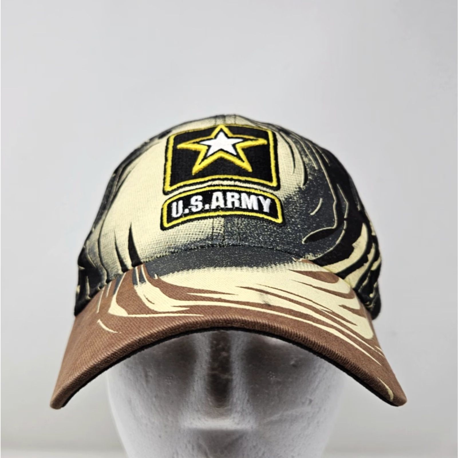 Vintage US Army Hat Cap Strap Back Camouflage Embroidered Patch Mens One Size Military Size ONE SIZE - 2 Thumbnail