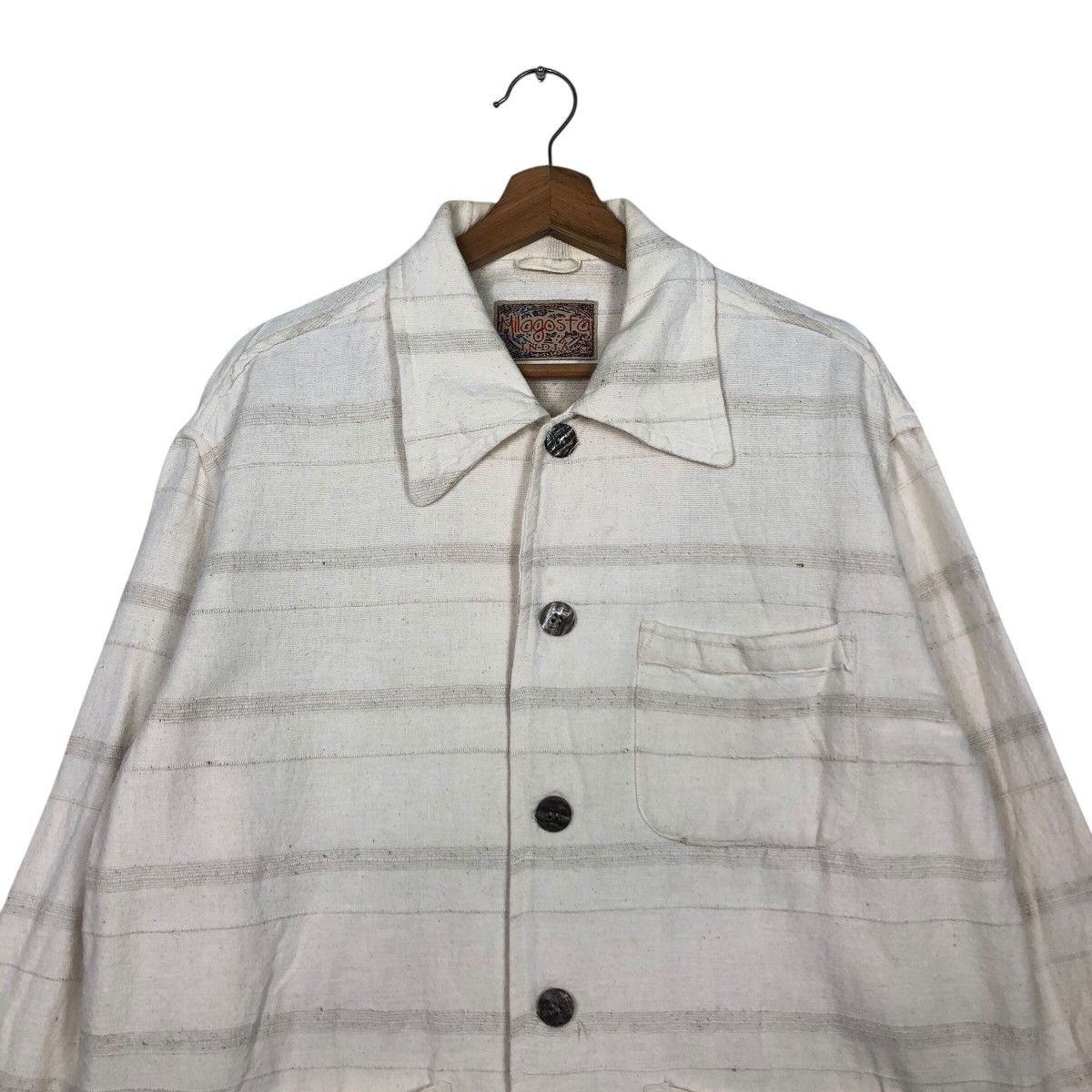 45rpm 📌Vintage Chore Jacket Button Striped Design Milagosta India Size US M / EU 48-50 / 2 - 4 Thumbnail