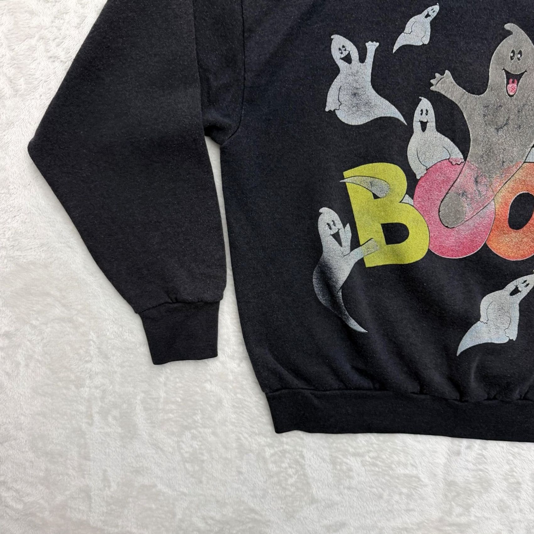 Vintage VINTAGE Active Elements Boo Ghost Sweatshirt Mens Large Halloween Graphic Fleece Size US L / EU 52-54 / 3 - 7 Thumbnail