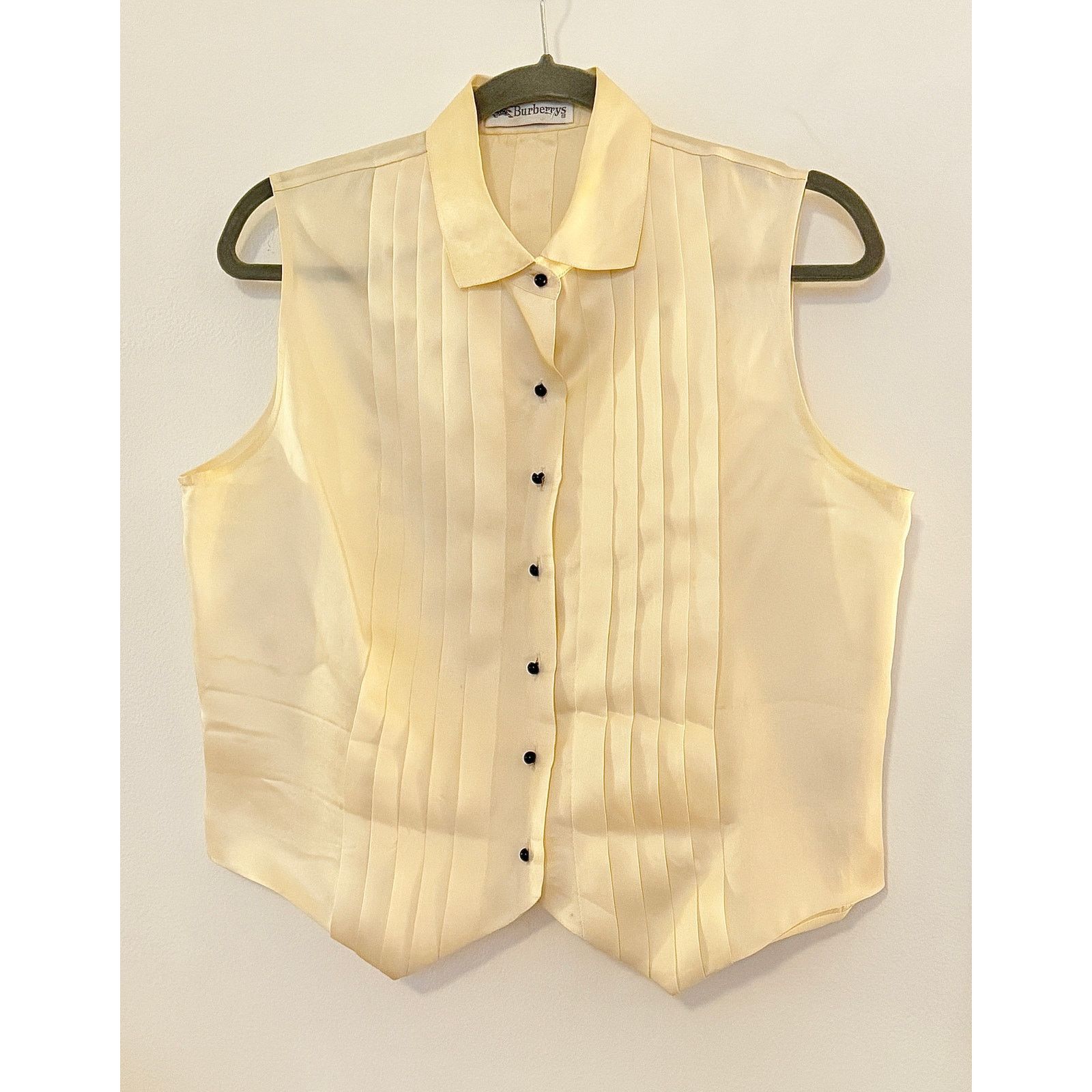 Burberry Burberry Women's Off-White Silk Tuxedo Vest Size XL / US 12-14 / IT 48-50 - 1 Thumbnail