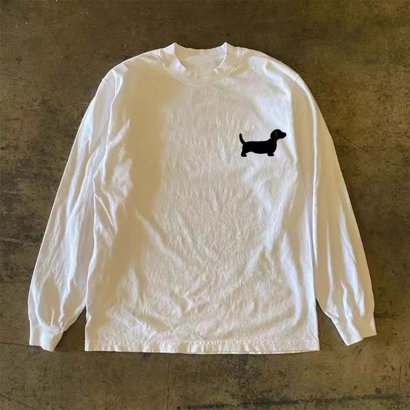 Vintage White washed vintage puppy print long-sleeved t-shirt Size US M / EU 48-50 / 2 - 2 Thumbnail