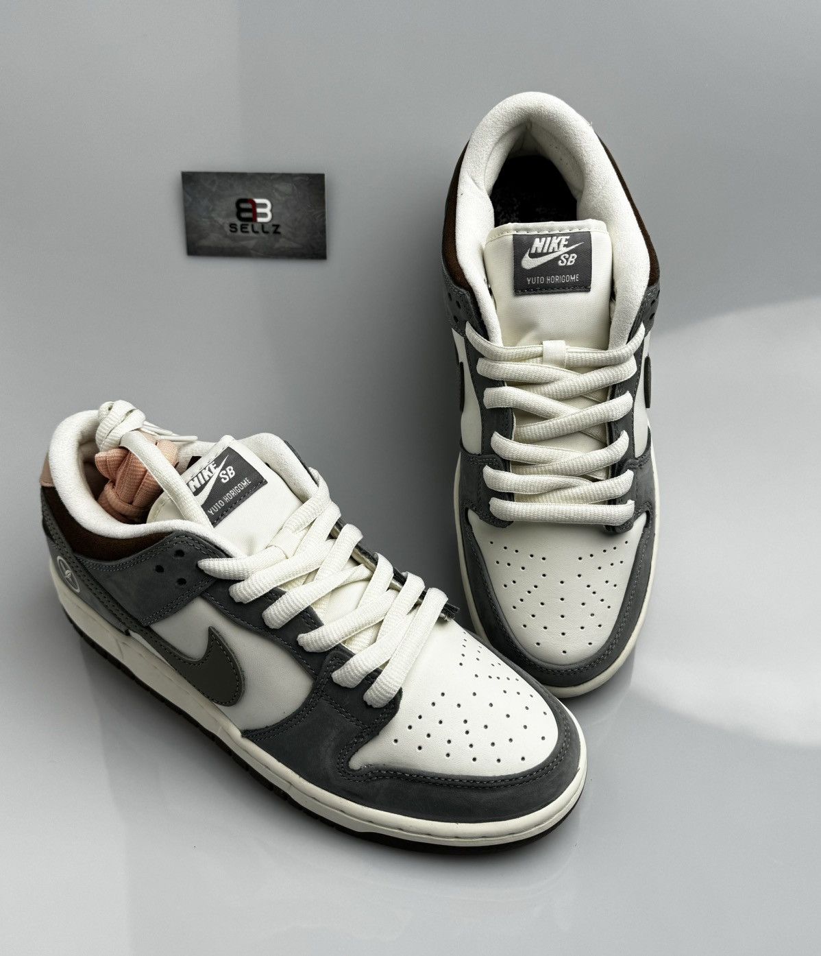 image of Nike Sb Dunk Low “Yuto Horigome” Shoes in Gray/White, Men's (Size 9)