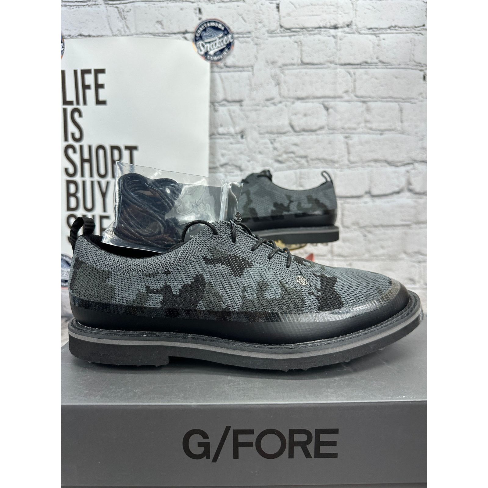 image of G/fore Gfore Camo Knit Tuxedo Gallivanter Golf Shoes Mens 9 in Black