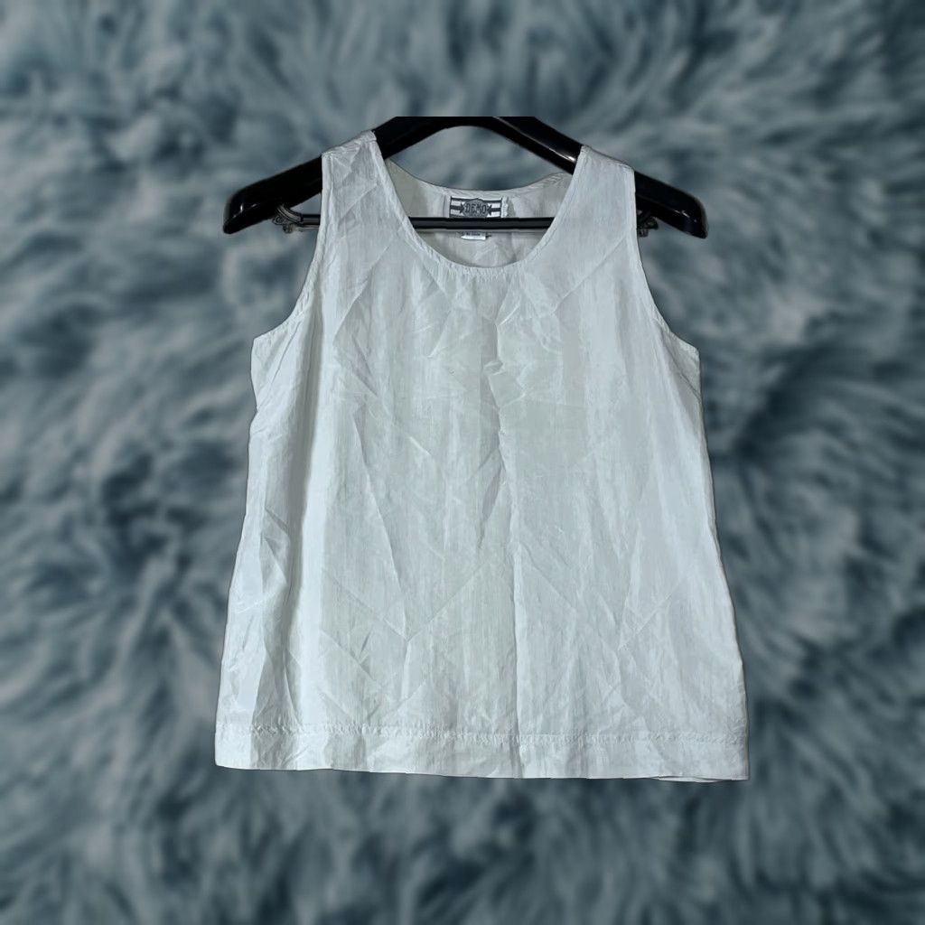 Vintage VINTAGE Demo Tank Shirt Women Medium Aqua 100% Silk Knit Sleeveless Casual Sports Size M / US 6-8 / IT 42-44 - 1 Thumbnail