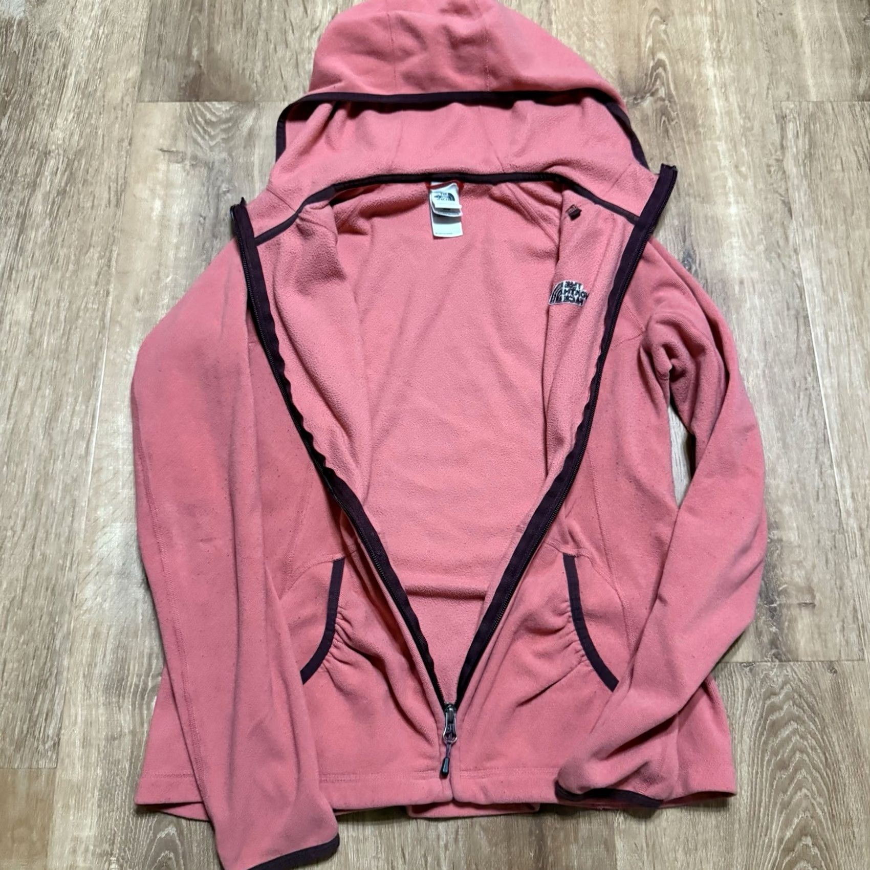 The North Face The North Face Crescent Hooded Fleece Sweater Full Zip Jacket Womens M Salmon Pink Size M / US 6-8 / IT 42-44 - 5 Thumbnail