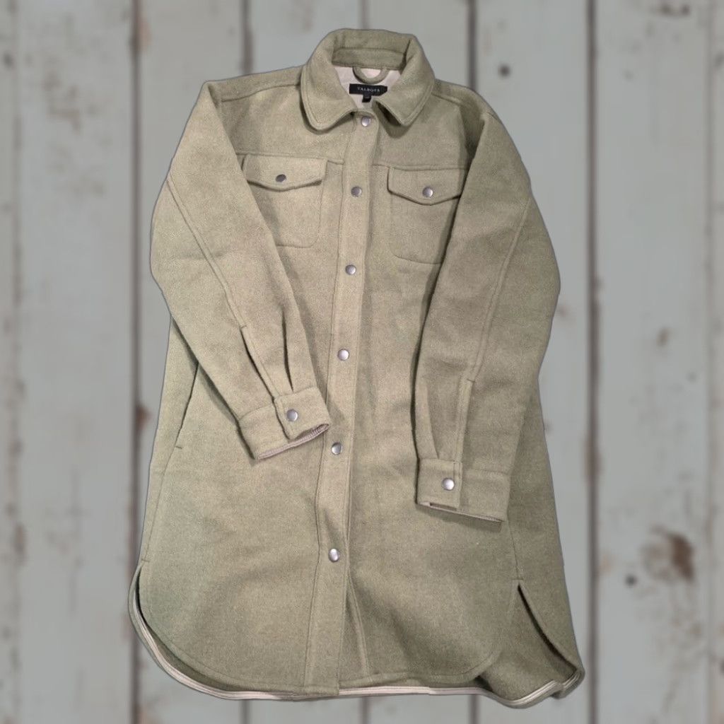 Talbots Talbots Shacket Wool Coat XS Women Sage Green Long Wool shacket Coat Green Womens XS Talbots Size XS / US 0-2 / IT 36-38 - 1 Thumbnail
