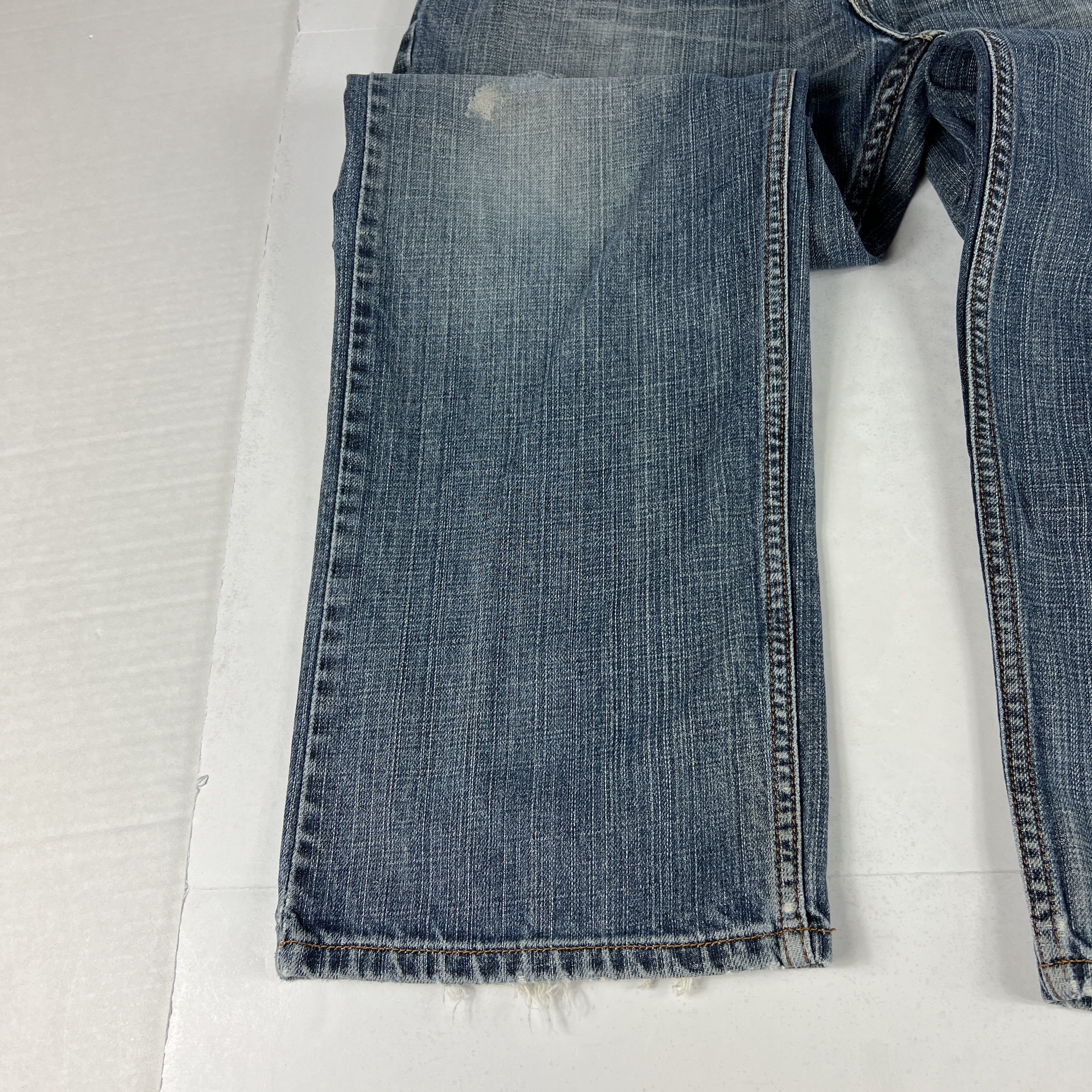 Levi's Y2K Levi's Jeans 559 Relaxed Straight Blue Thrashed Denim Size US 34 / EU 50 - 7 Thumbnail