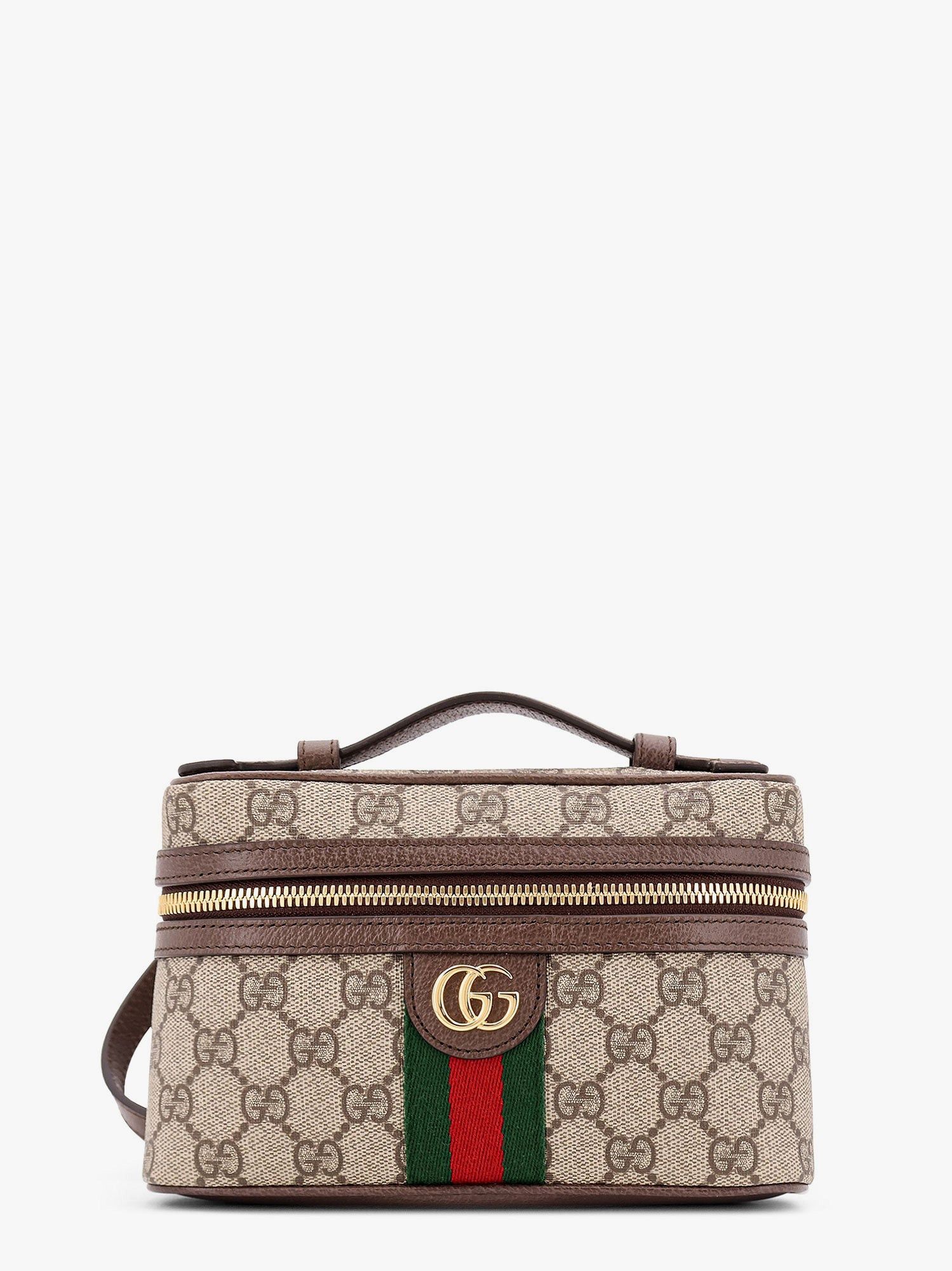 Gucci Gg Supreme Fabric Shoulder Bag With Leather Inserts, Women's