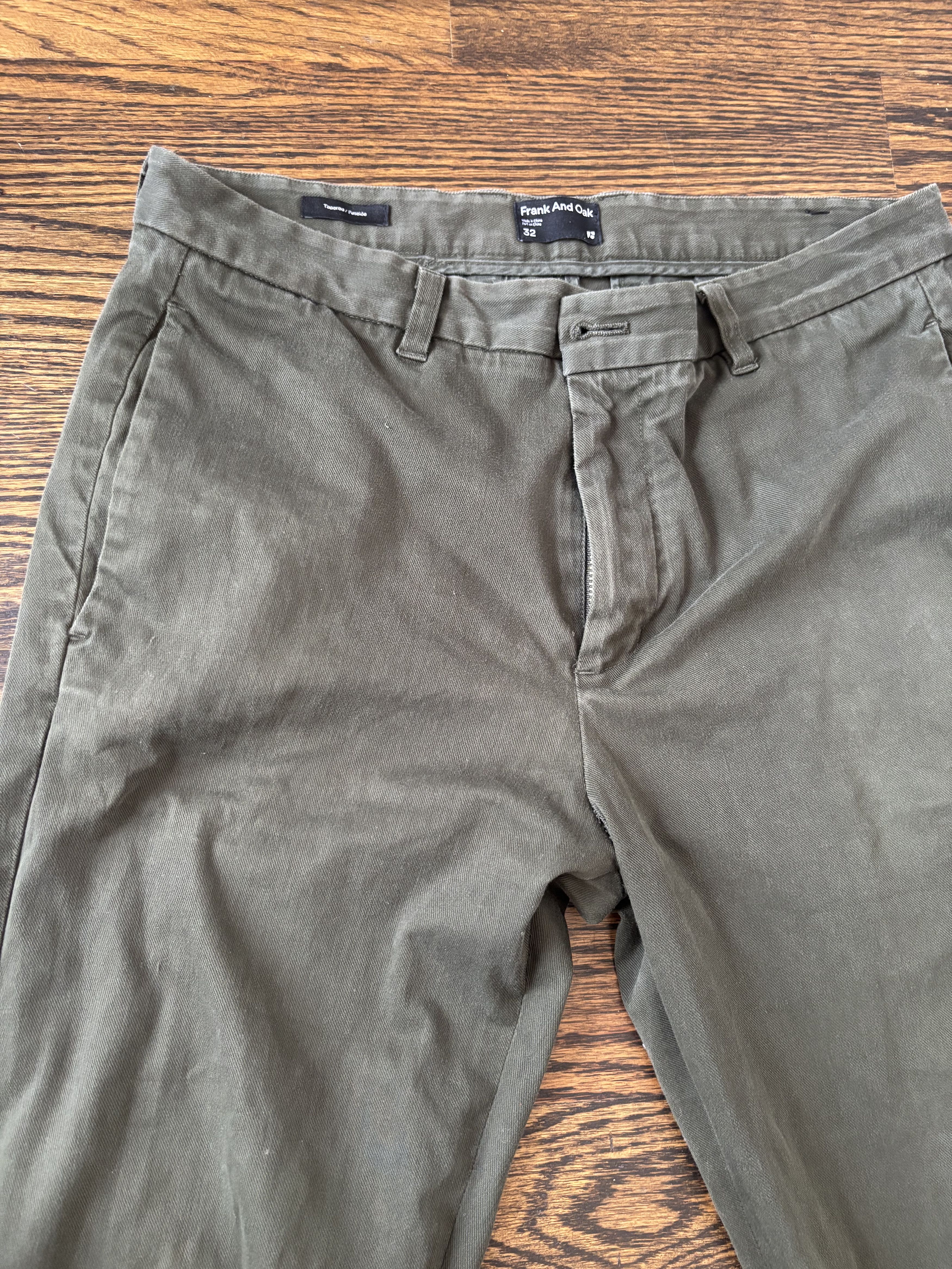 Frank And Oak Olive Frank and Oak Cuffed Slacks Size US 32 / EU 48 - 4 Thumbnail