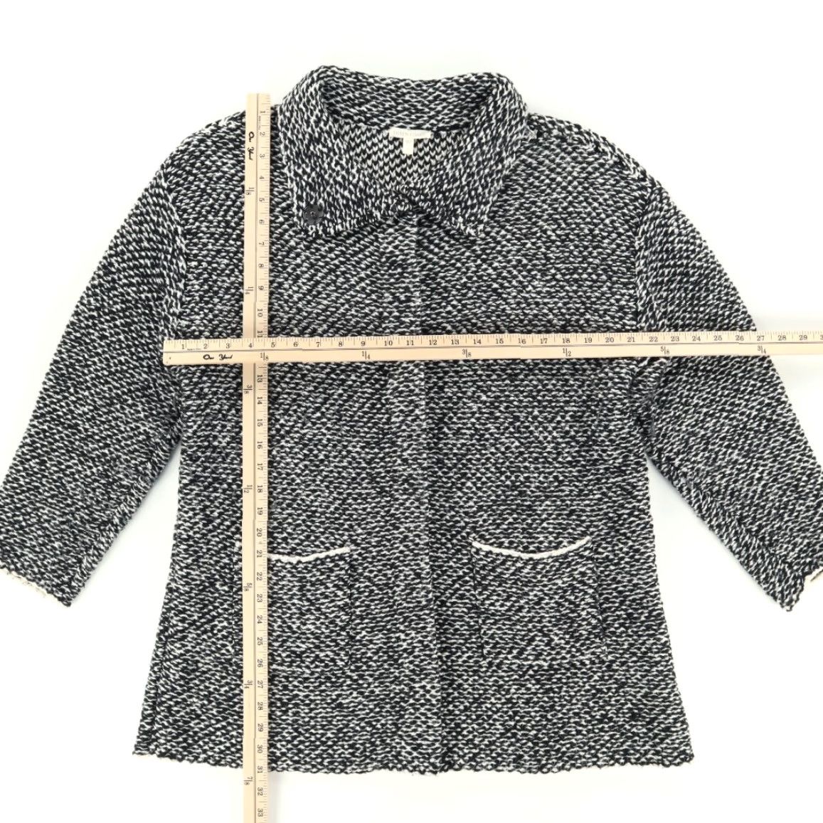 Eileen Fisher VINTAGE Eileen Fisher Yarn Knit Snap Cardigan Organic Black Women's L Shirt Size L / US 10 / IT 46 - 3 Thumbnail