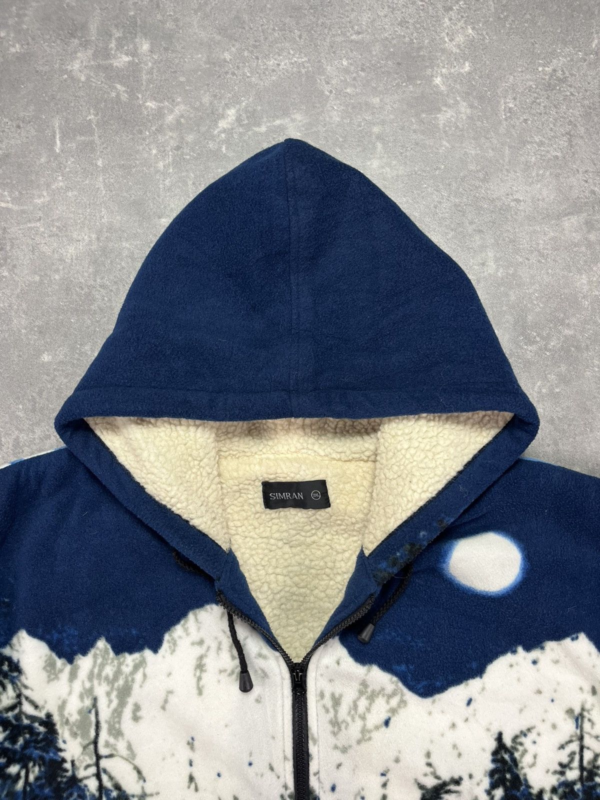 Vintage Vintage Hooded Animal Printed Wolf Pack Fleece Jacket 3XL Size US XXL / EU 58 / 5 - 7 Thumbnail