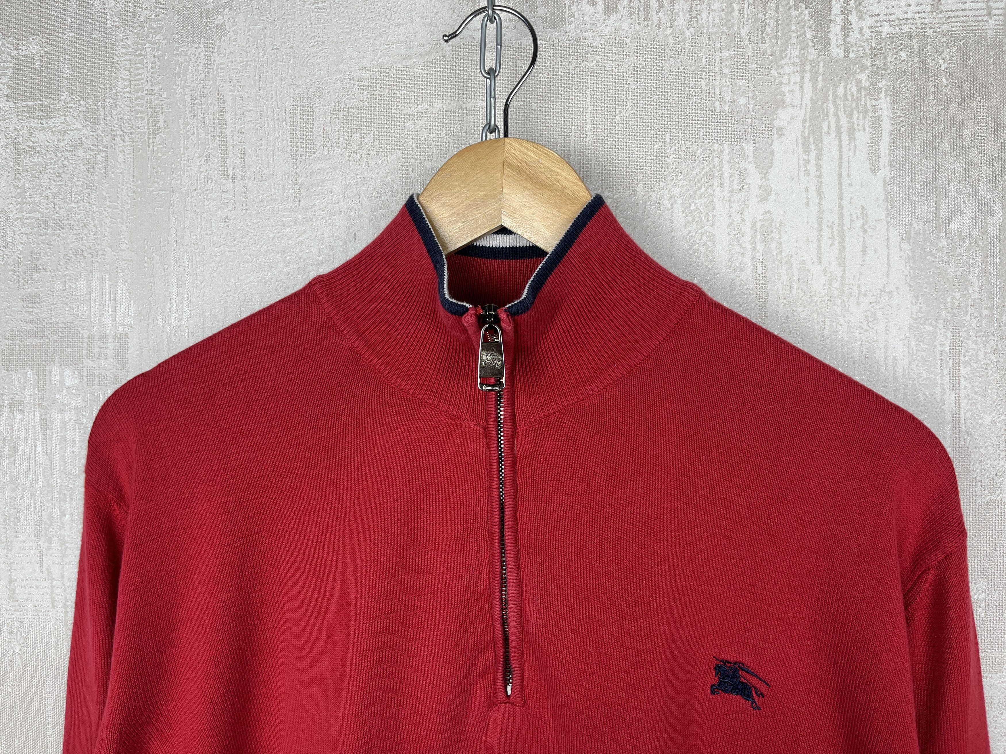 Burberry Burberry London Pullover Cotton Sweater 1/4 Zip Size US L / EU 52-54 / 3 - 3 Thumbnail