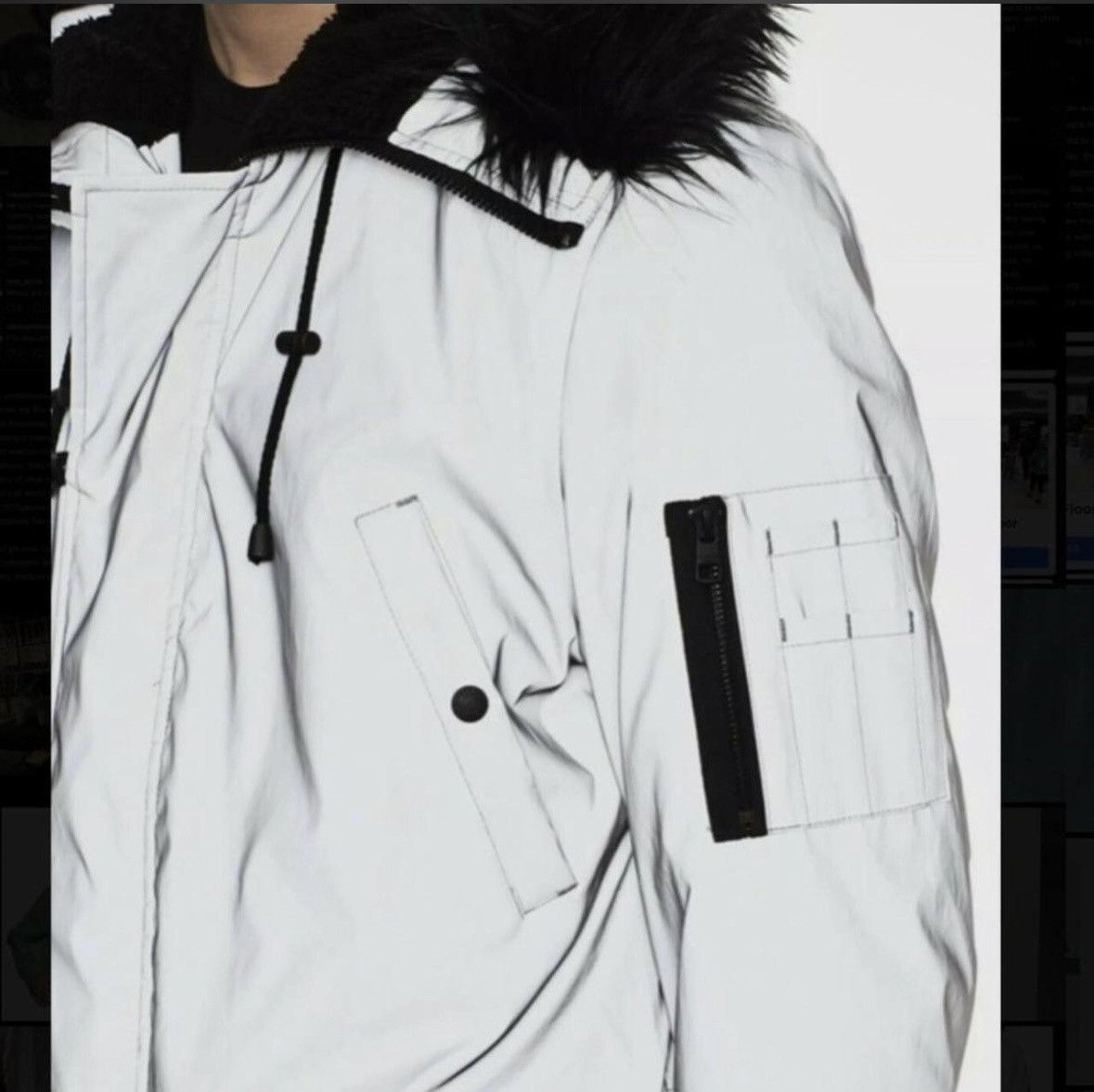 Calvin Klein Reflective Silver Calvin Klein Parka Size US XL / EU 56 / 4 - 4 Thumbnail