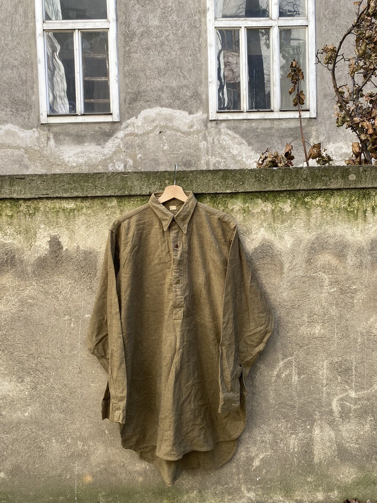 Vintage Vintage 40s British Army Issue Shirt Size US XL / EU 56 / 4 - 1 Thumbnail