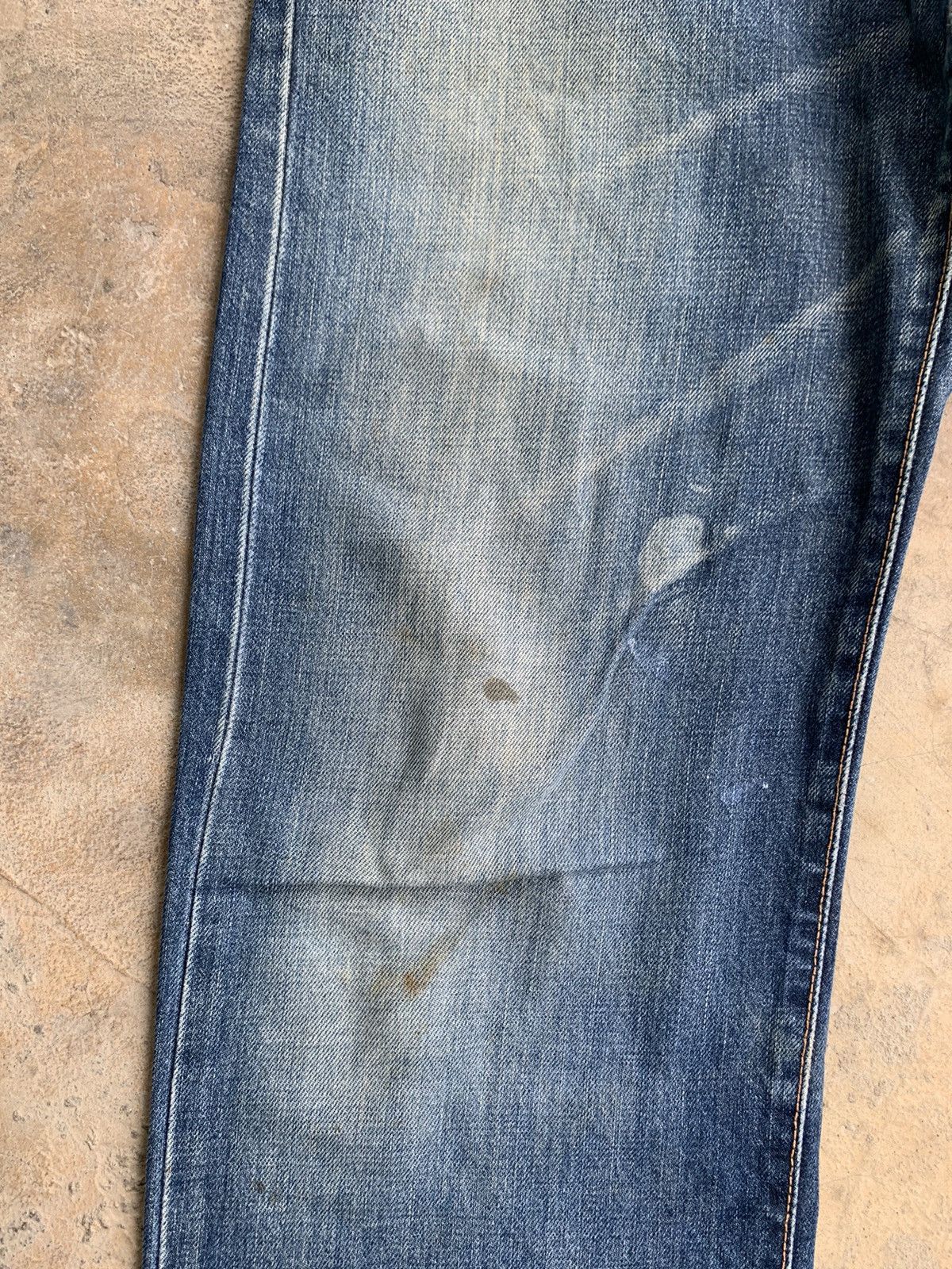 Edwin × Jean Baggy Jeans Something By Edwin 505 Selvedge Distressed Denim Size US 27 - 11 Thumbnail