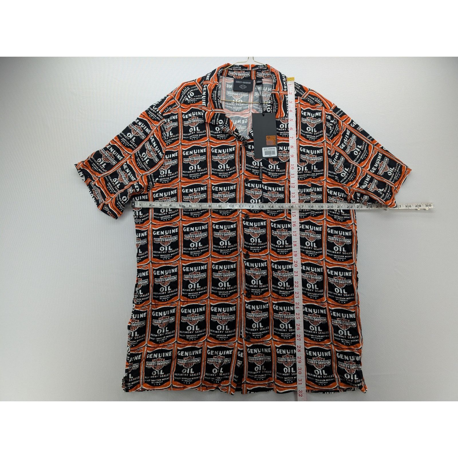 Harley Davidson NWT Harley Davidson Men's H-D Essential Oil Can Aloha Shirt Size US M / EU 48-50 / 2 - 7 Thumbnail