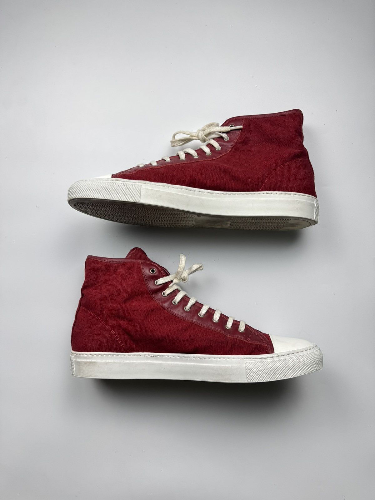 Common Projects 2015 S/S Common Projects High Top Red Suede Sneakers Size US 10 / EU 43 - 2 Thumbnail