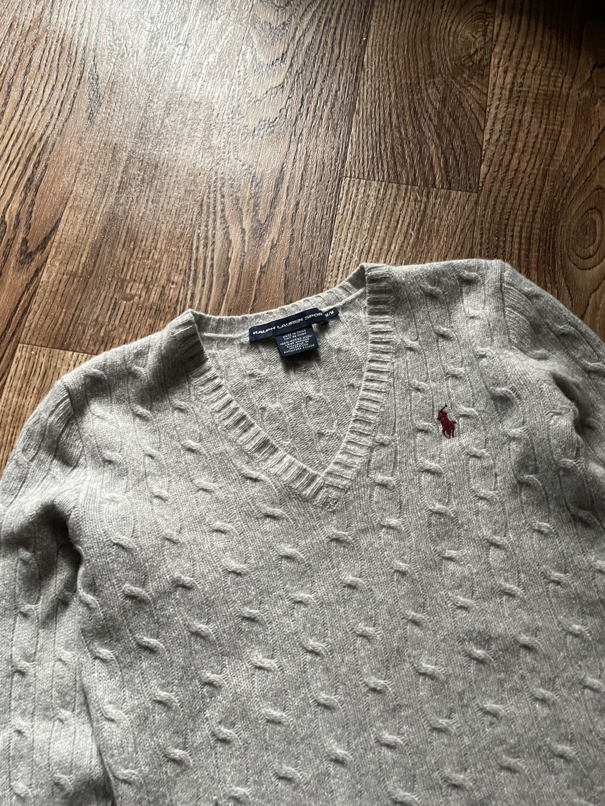 Polo Ralph Lauren Gray Knitted Polo Ralph Lauren Sweater merino wool Size M / US 6-8 / IT 42-44 - 3 Thumbnail