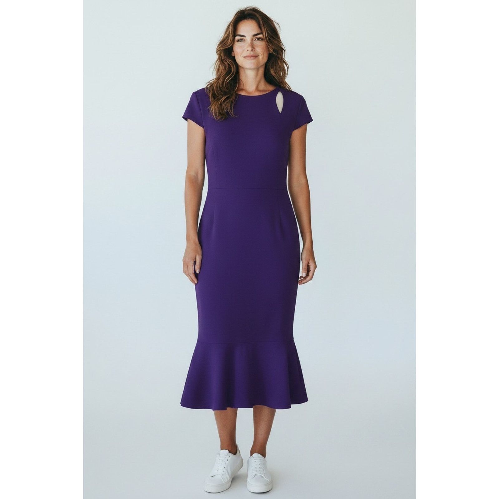 Akris AKRIS PUNTO Purple Jersey Cutout Sheath Dress Size US 14 Size XL / US 12-14 / IT 48-50 - 1 Thumbnail