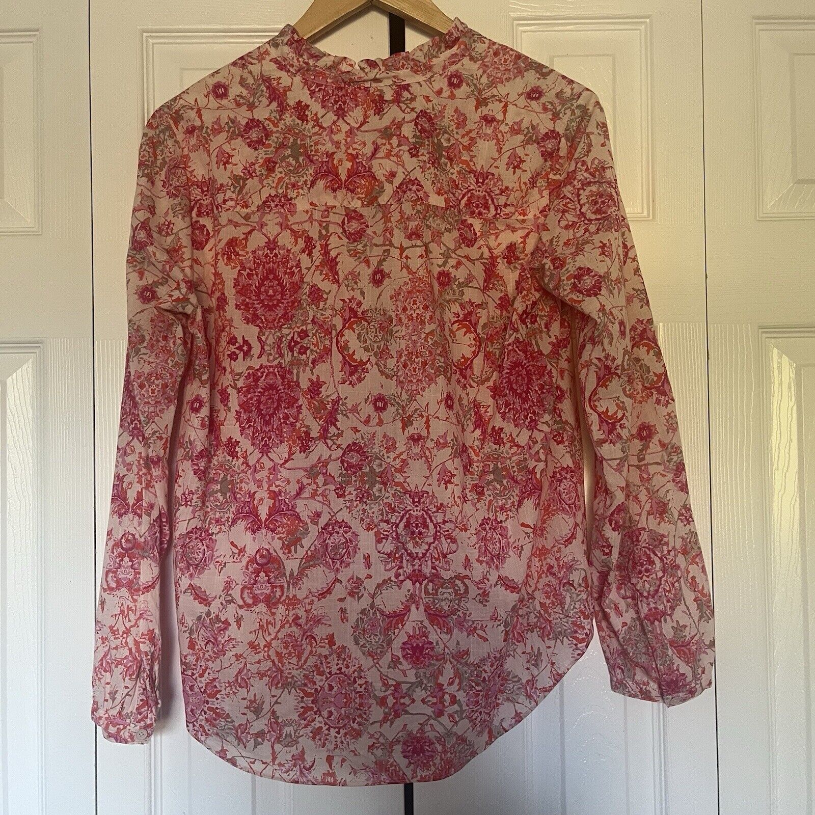 Rebecca Taylor Women’s Rebecca Taylor Pink Floral Blouse Size 6 Size M / US 6-8 / IT 42-44 - 5 Thumbnail