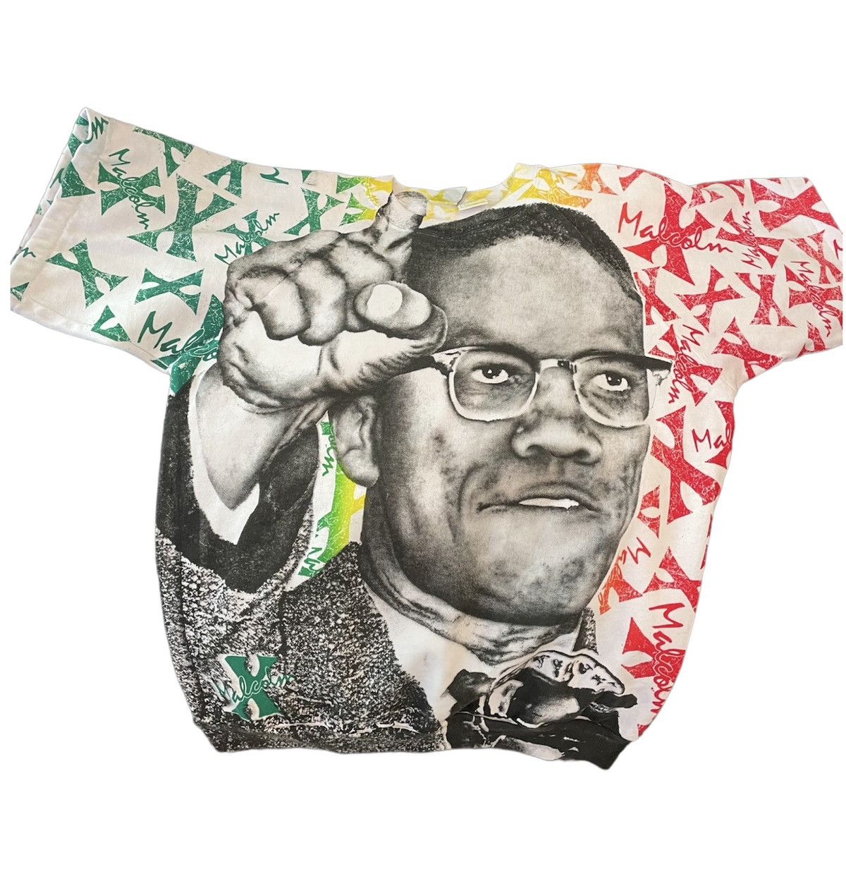 Vintage 90's Malcom X AOP T-shirt