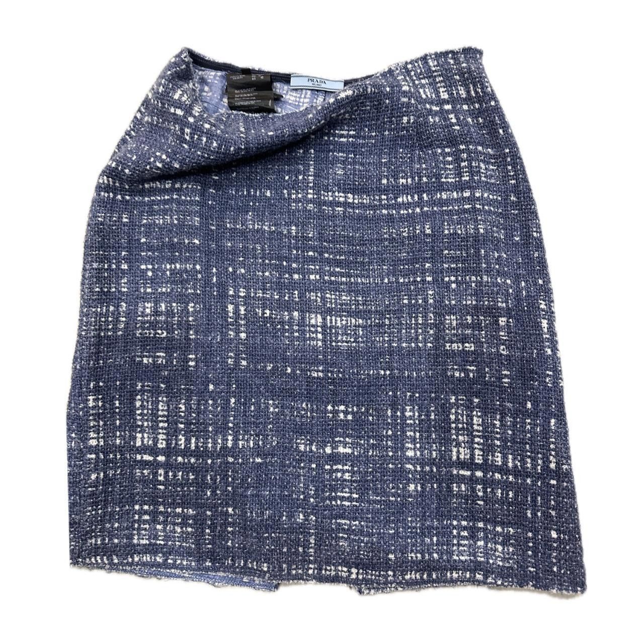 Prada Prada Sketch Cotton Grid Pencil Skirt W Slit Size 27" / US 4 / IT 40 - 5 Thumbnail